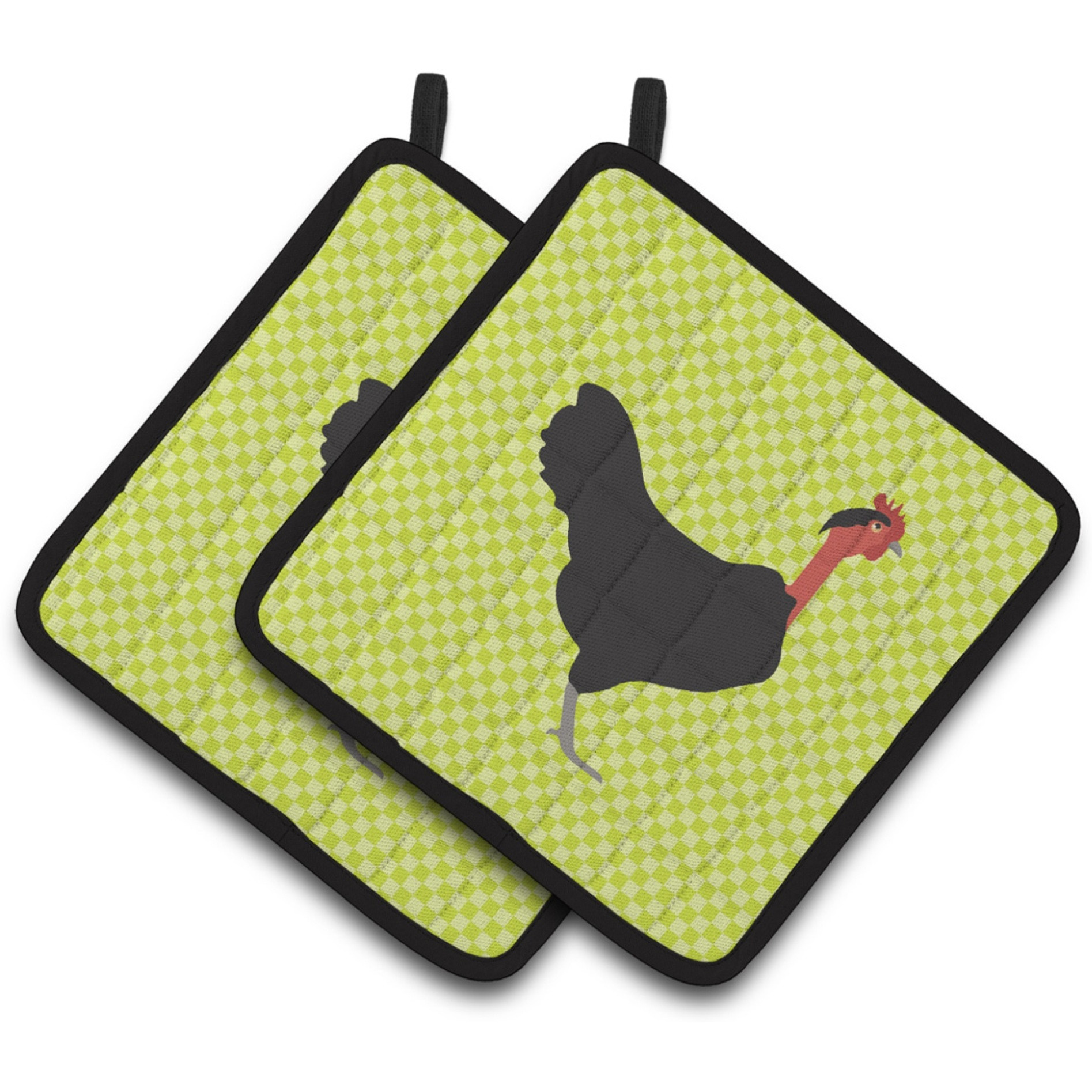 &quotCaroline's Treasures Naked Neck Chicken Green Decorated Pot Holder, 7.5"" x 7.5"""