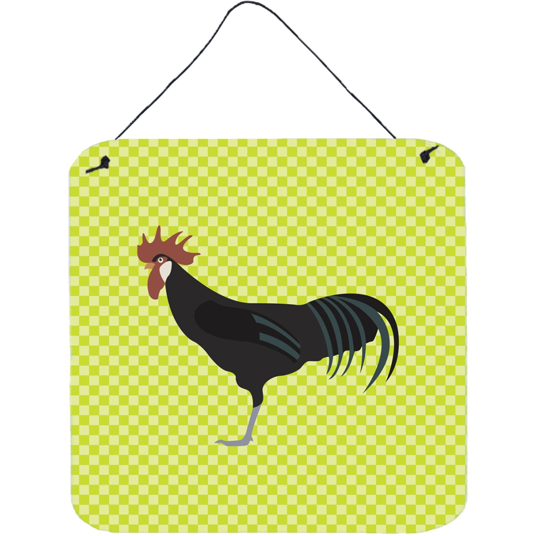 &quotCaroline's Treasures Green Minorca Ctalalan Chicken Metal Print, 6hx6w"