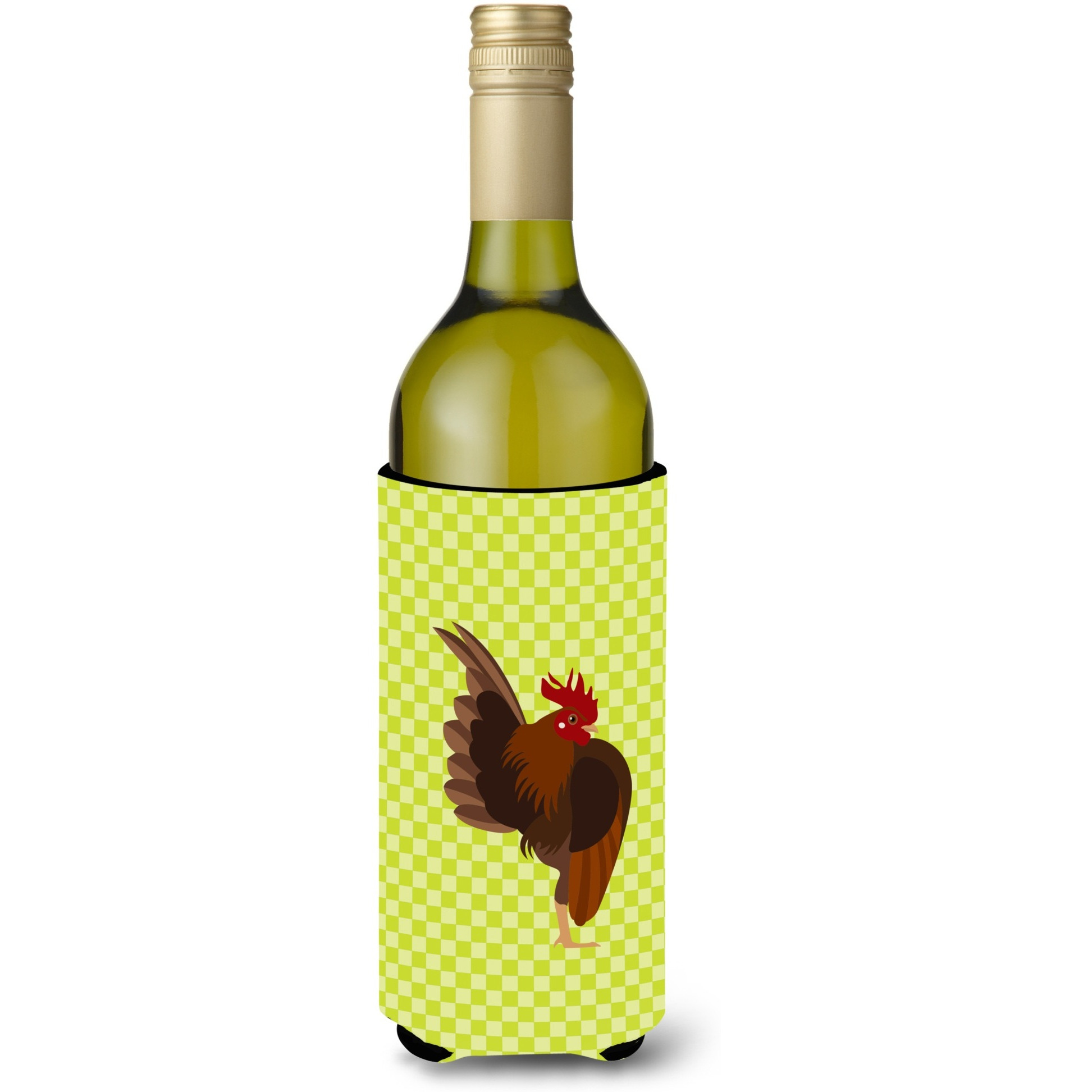 &quotCaroline's Treasures Malaysian Serama Chicken Green Decorative Bottle Hugger, 750 ml, Multicolor"