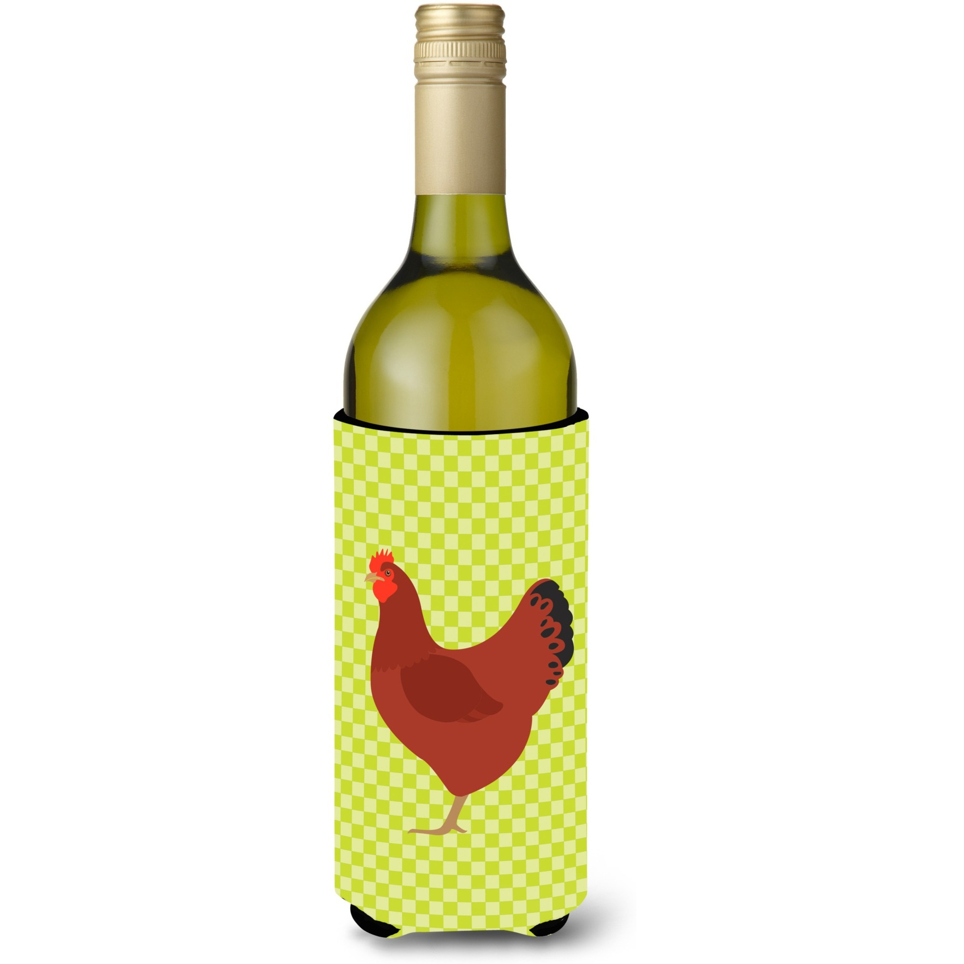 &quotCaroline's Treasures New Hampshire Red Chicken Green Decorative Bottle Hugger, 750 ml, Multicolor"