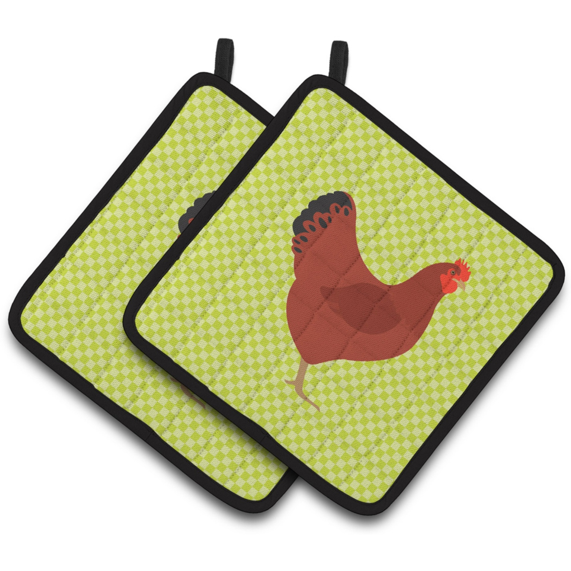 &quotCaroline's Treasures New Hampshire Red Chicken Green Decorated Pot Holder, 7.5"" x 7.5"""