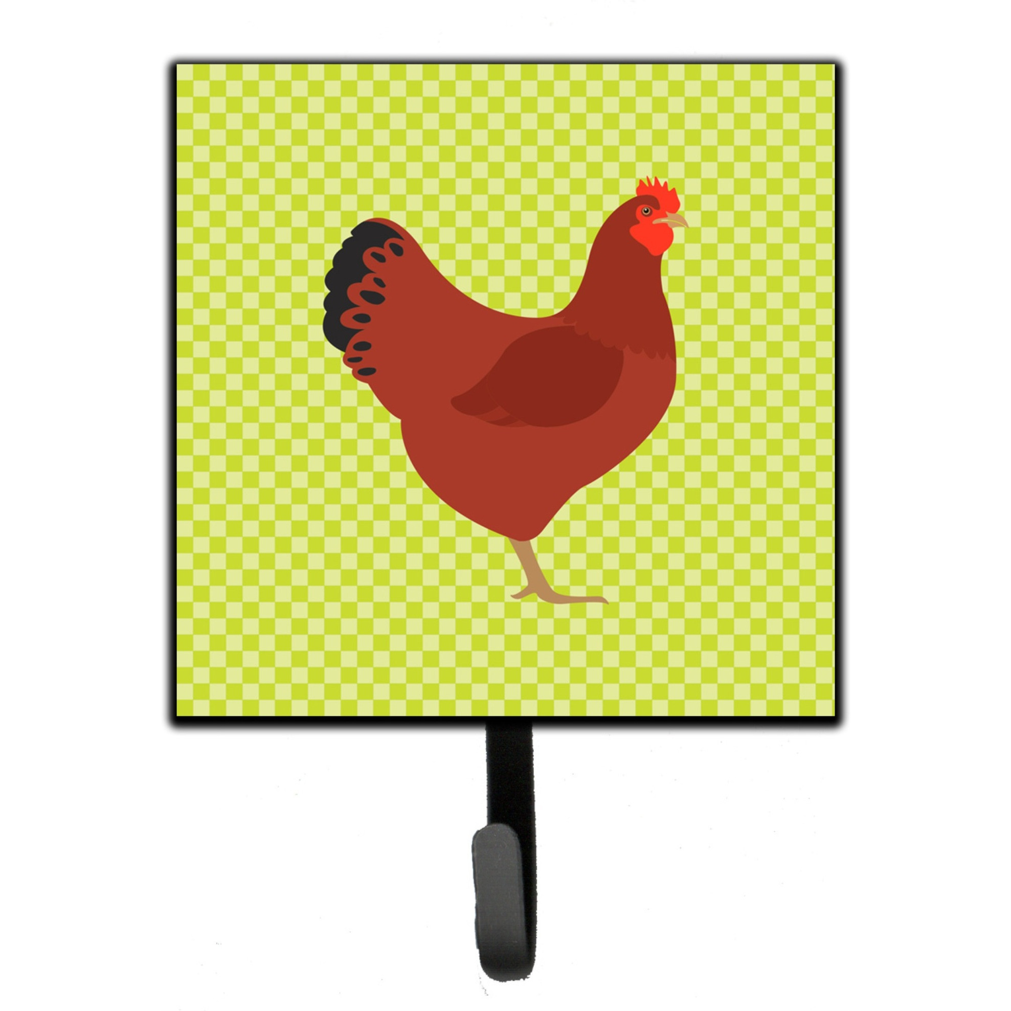 &quotCaroline's Treasures New Hampshire Red Chicken Green Wall Hook, Small, Multicolor"
