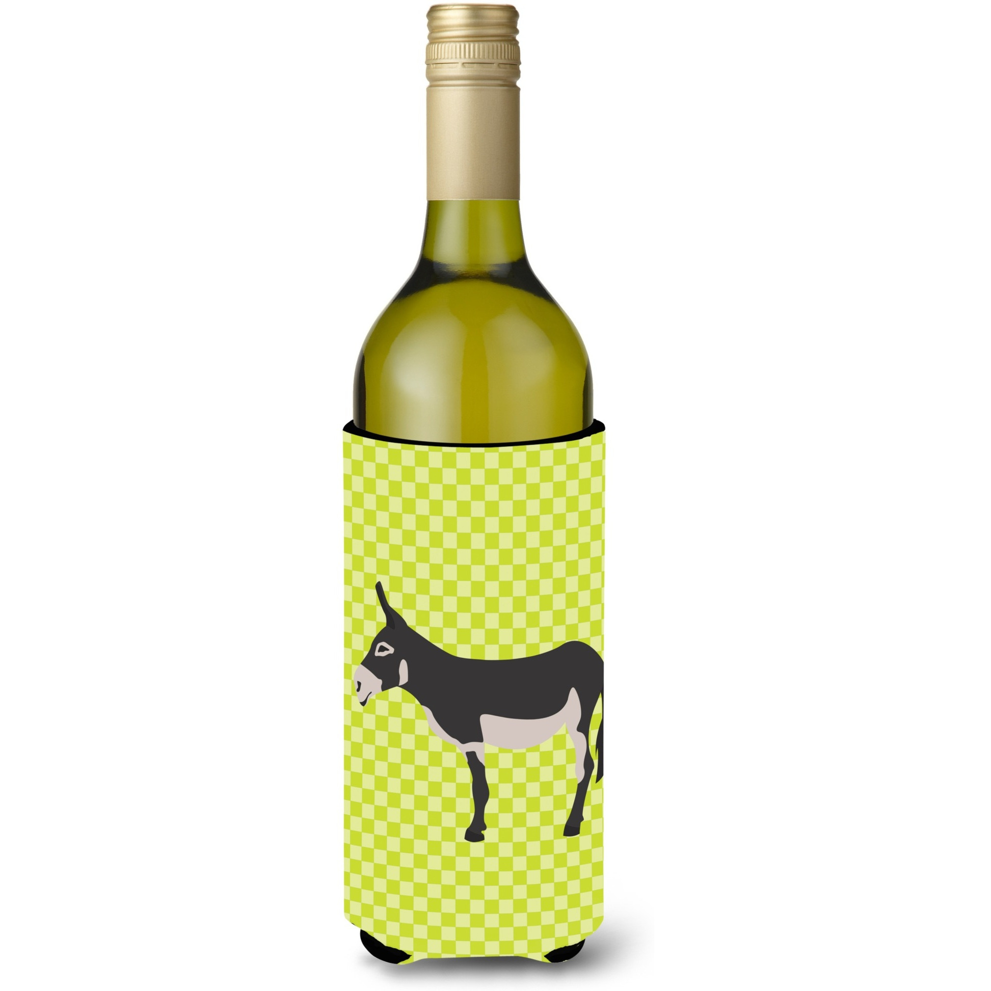 &quotCaroline's Treasures American Mammoth Jack Donkey Green Decorative Bottle Hugger, 750 ml, Multicolor"
