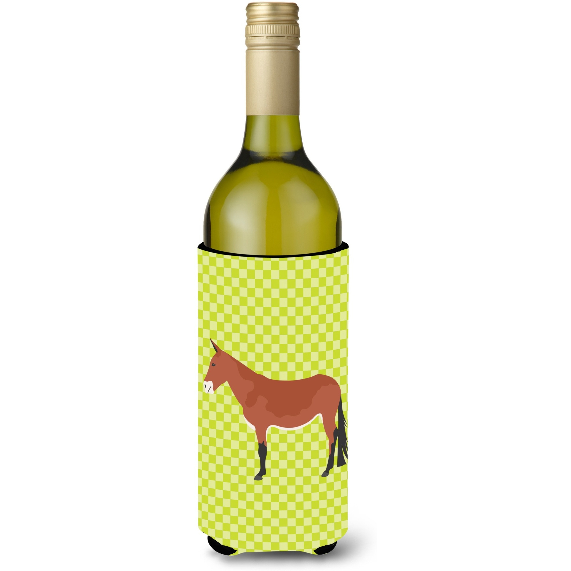 &quotCaroline's Treasures Mule Green Decorative Bottle Hugger, 750 ml, Multicolor"
