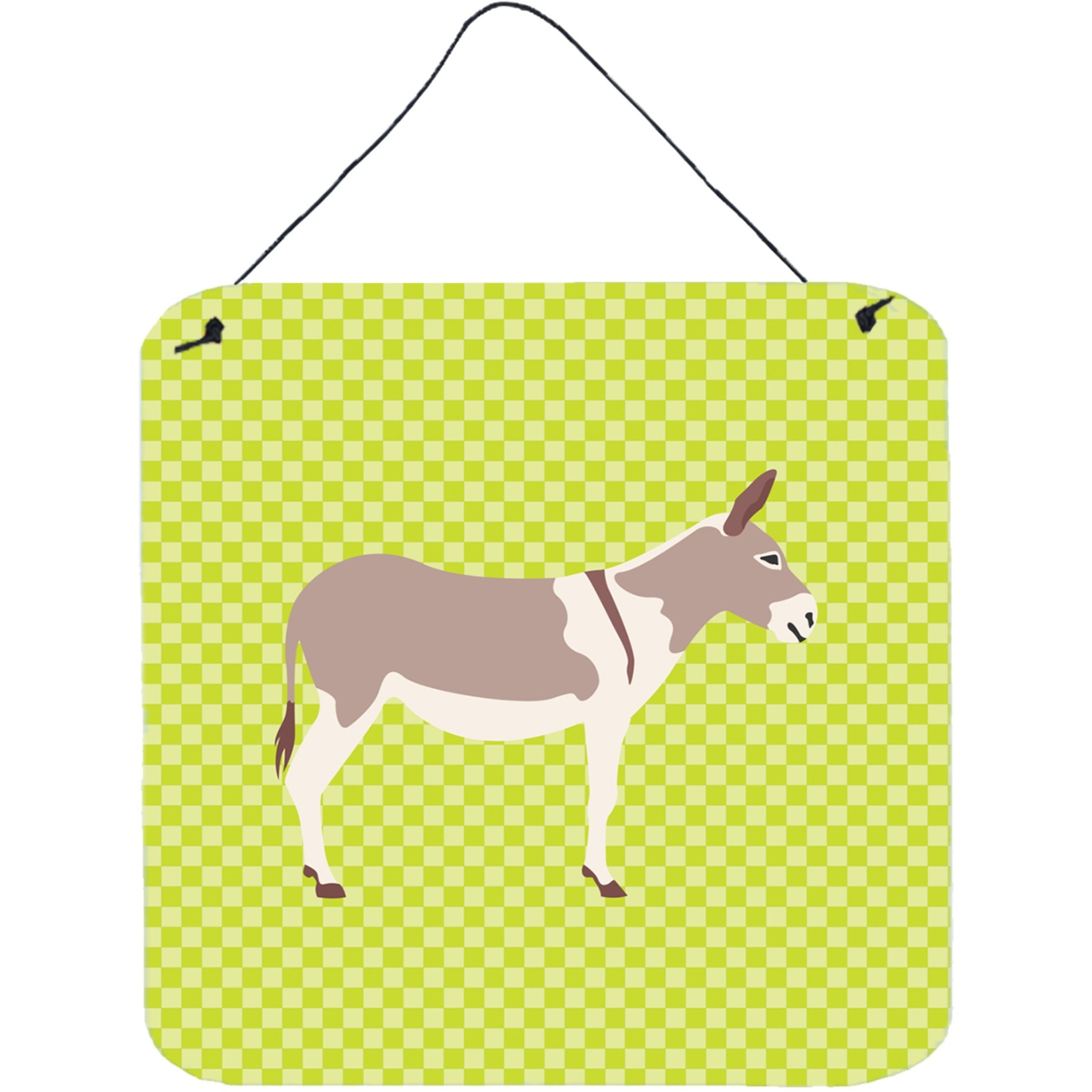 &quotCaroline's Treasures Green Australian Teamster Donkey Metal Print, 6hx6w"