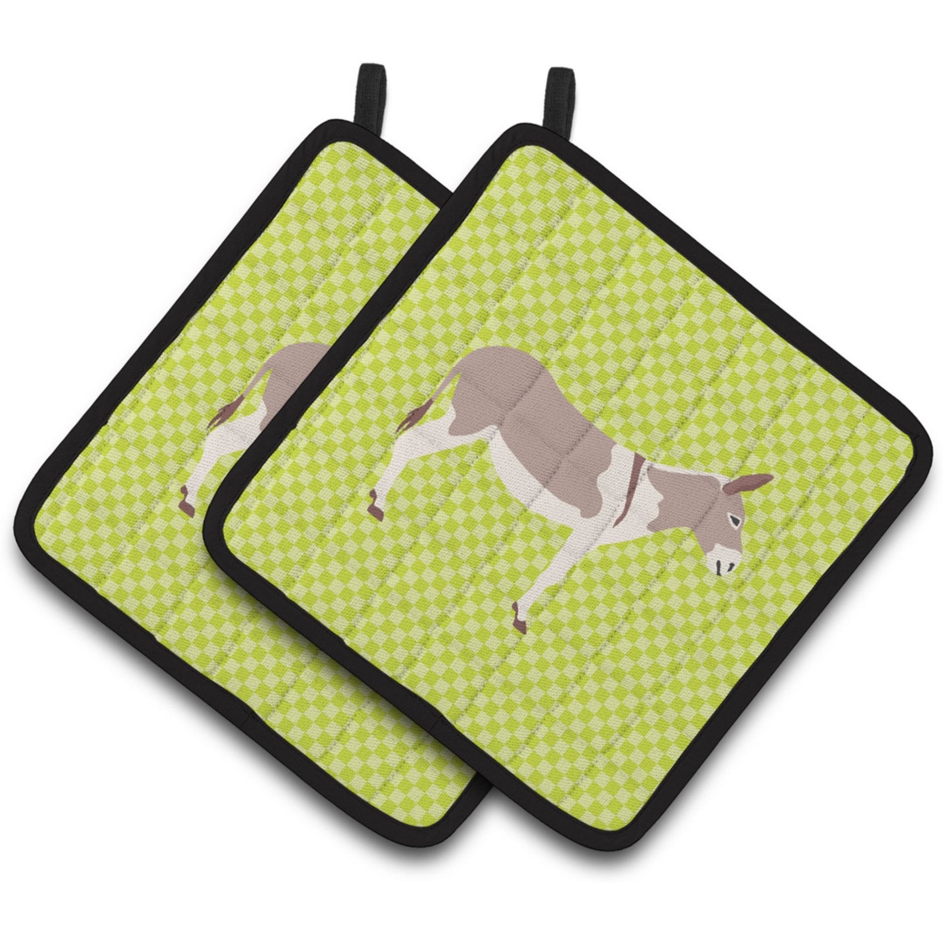&quotCaroline's Treasures Australian Teamster Donkey Green Decorated Pot Holder, 7.5"" x 7.5"""