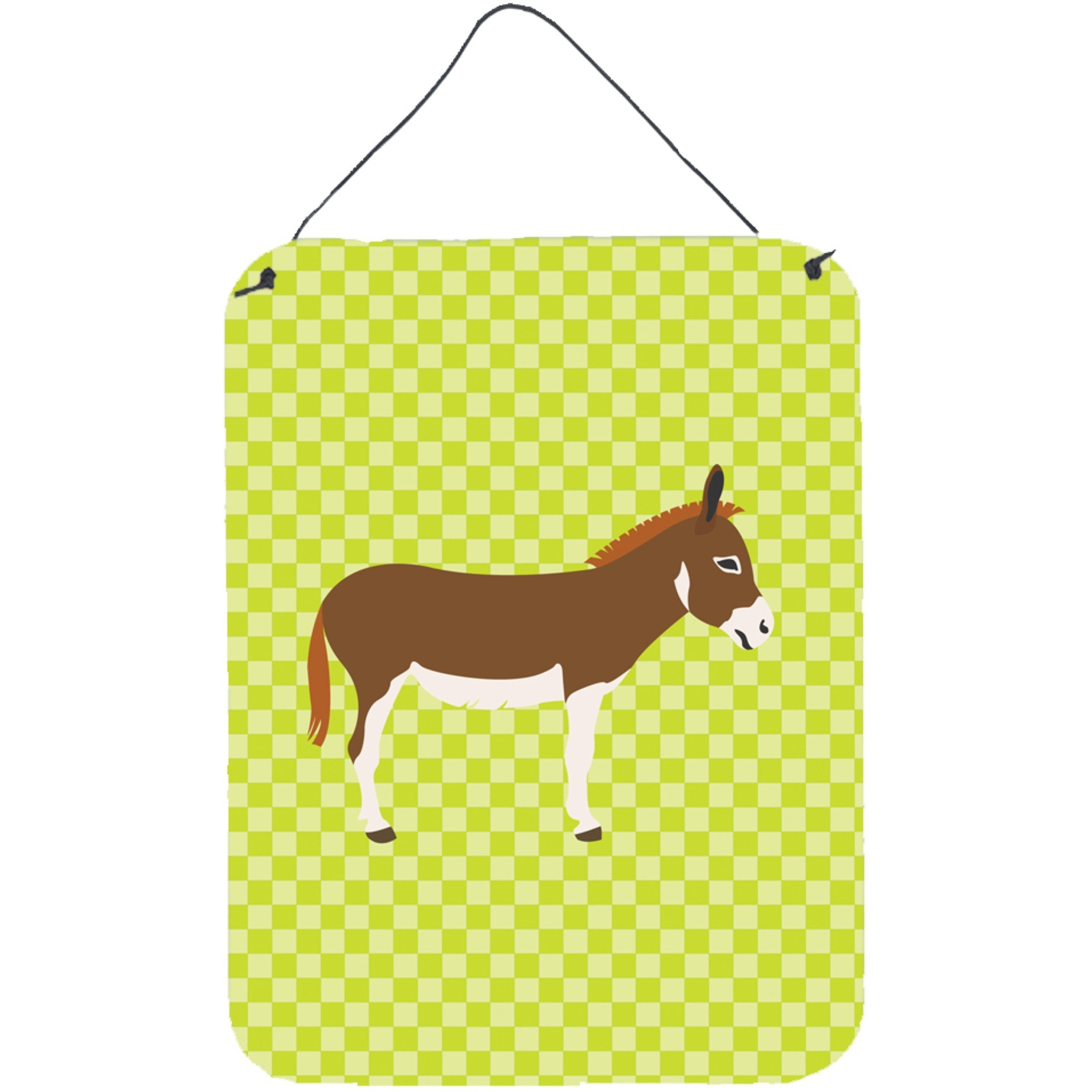 &quotCaroline's Treasures Miniature Mediterranian Donkey Green Metal Print, 16hx12w, Multicolor"