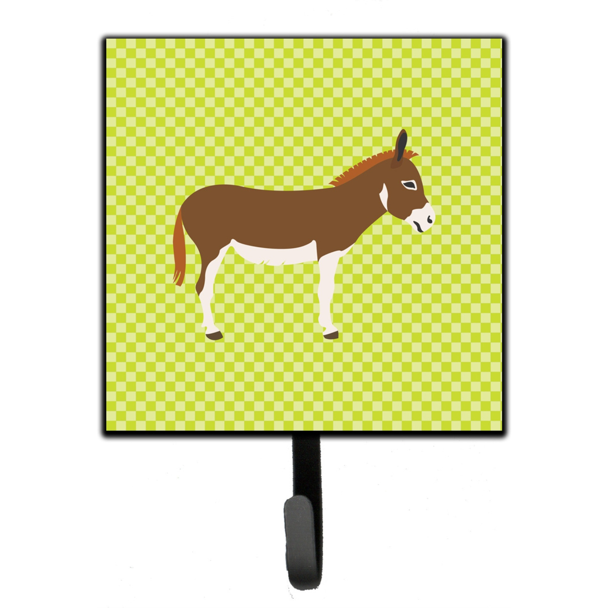 &quotCaroline's Treasures Miniature Mediterranian Donkey Green Wall Hook, Small, Multicolor"