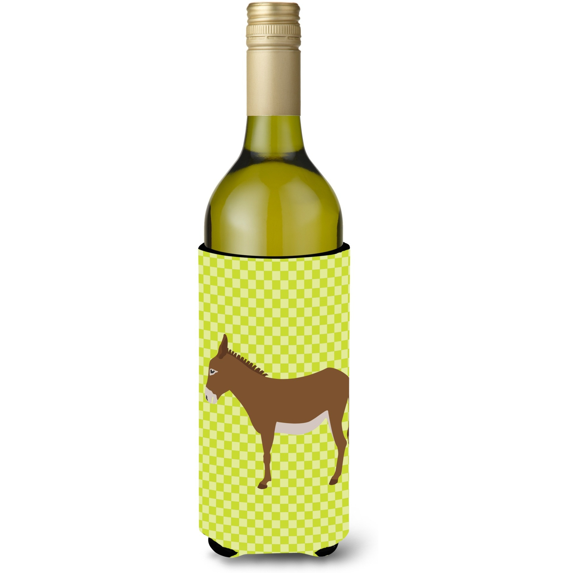 &quotCaroline's Treasures Cotentin Donkey Green Decorative Bottle Hugger, 750 ml, Multicolor"