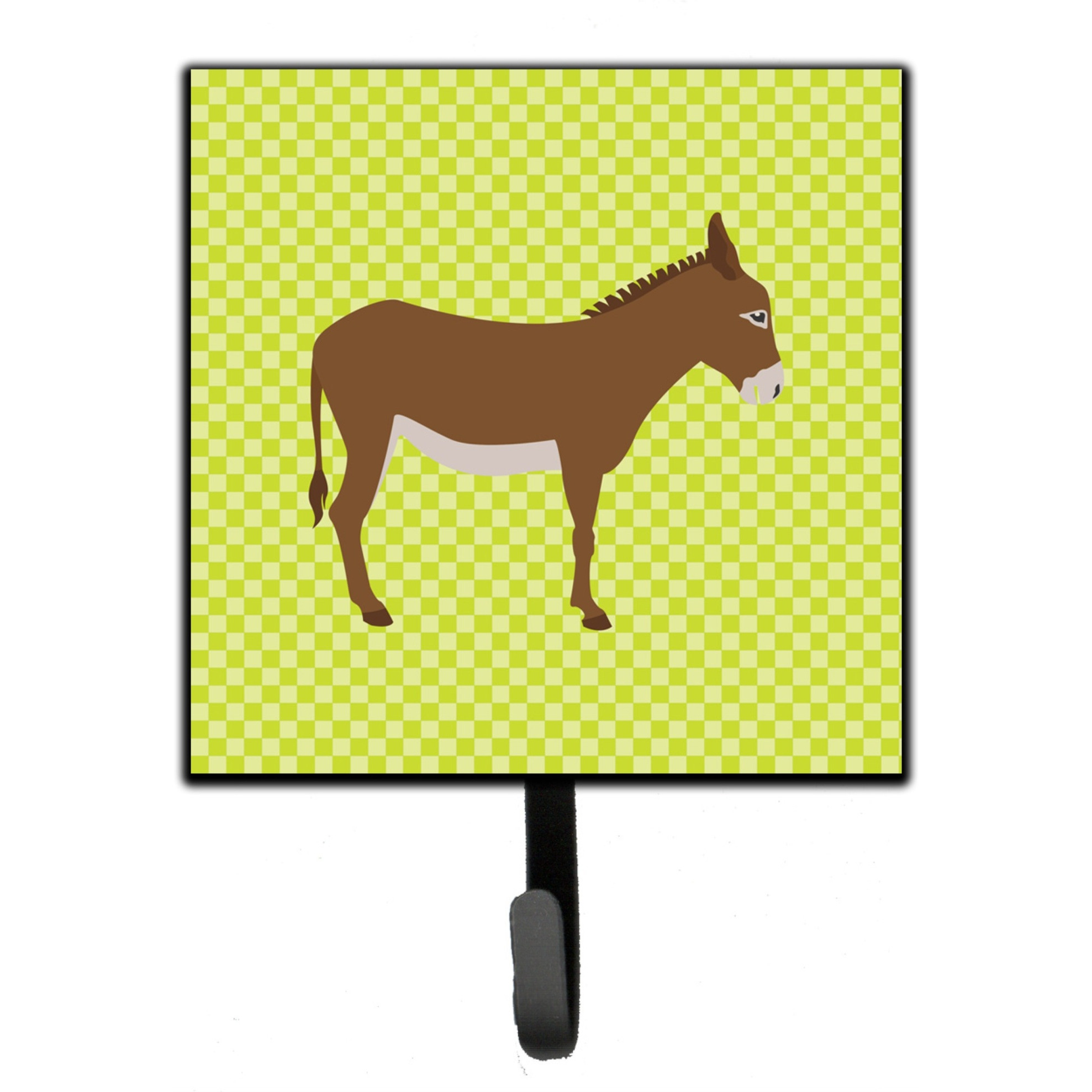 &quotCaroline's Treasures Cotentin Donkey Green Wall Hook, Small, Multicolor"