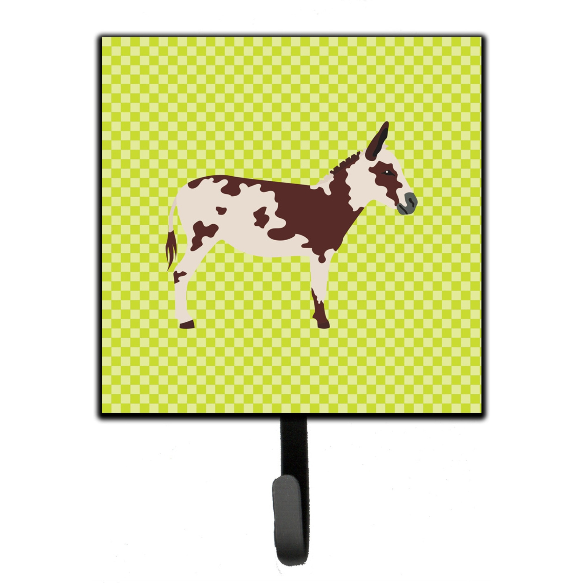 &quotCaroline's Treasures American Spotted Donkey Green Wall Hook, Small, Multicolor"