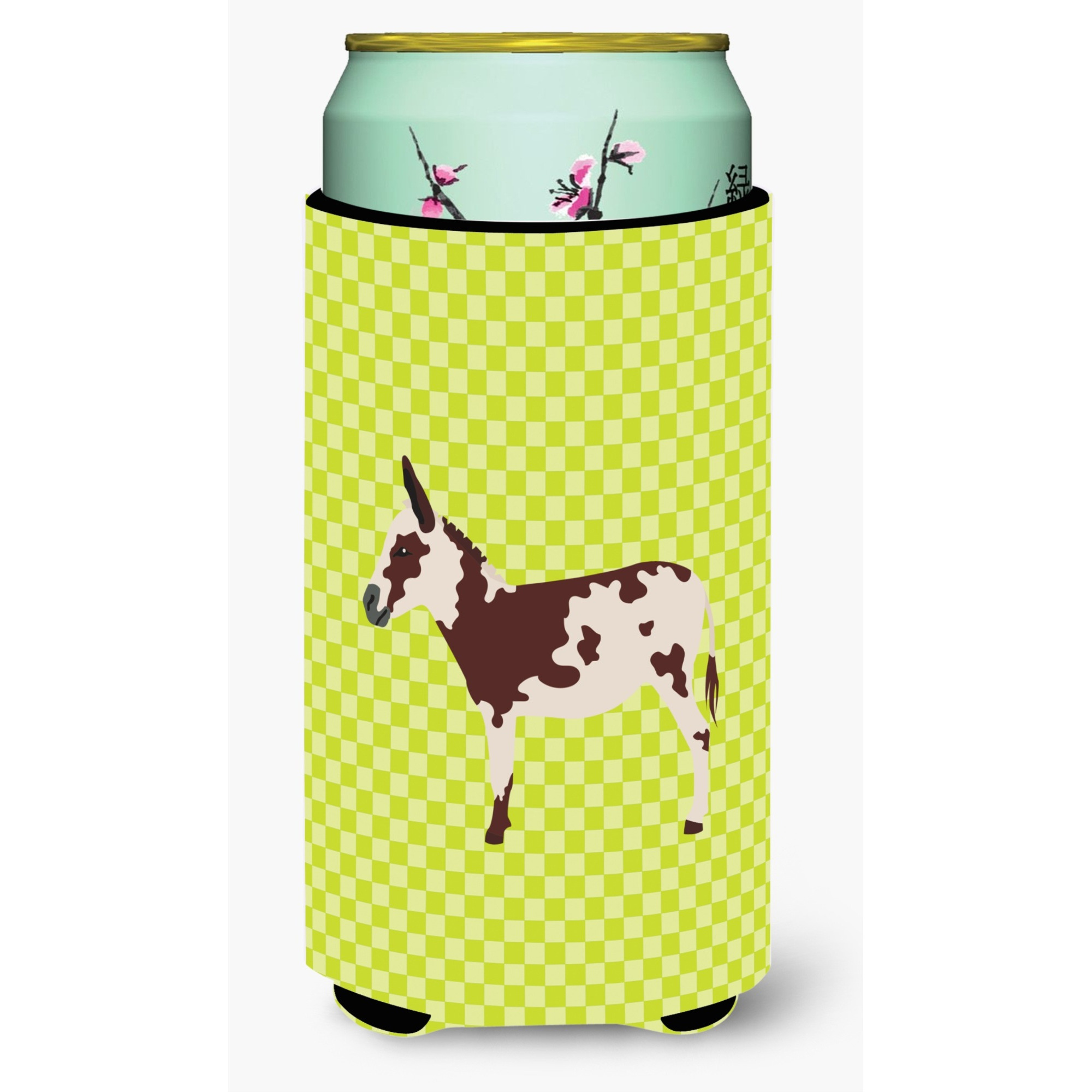 &quotCaroline's Treasures American Spotted Donkey Green Decorative Can Hugger, Tall Boy, Multicolor"