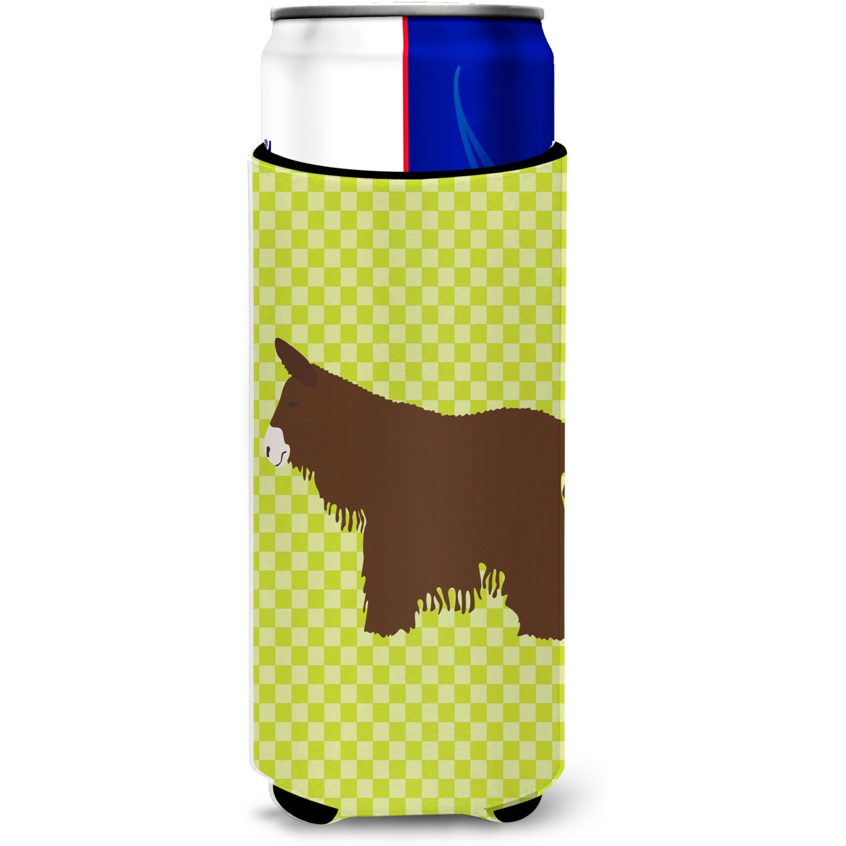 &quotCaroline's Treasures Poitou Poiteuin Donkey Green Decorative Can Hugger, Slim, Multicolor"