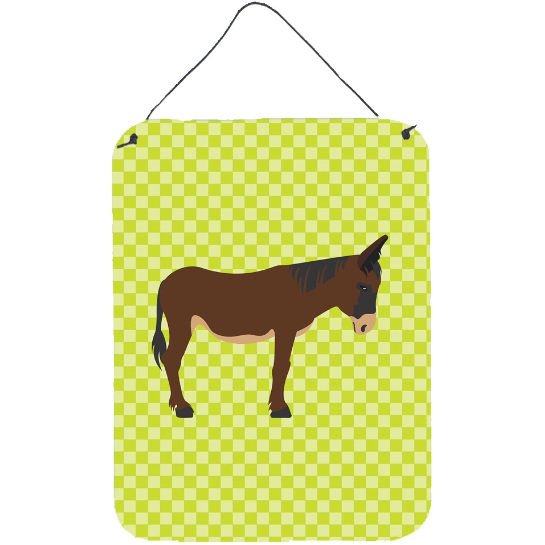 &quotCaroline's Treasures Zamorano-Leones Donkey Green Metal Print, 16hx12w, Multicolor"