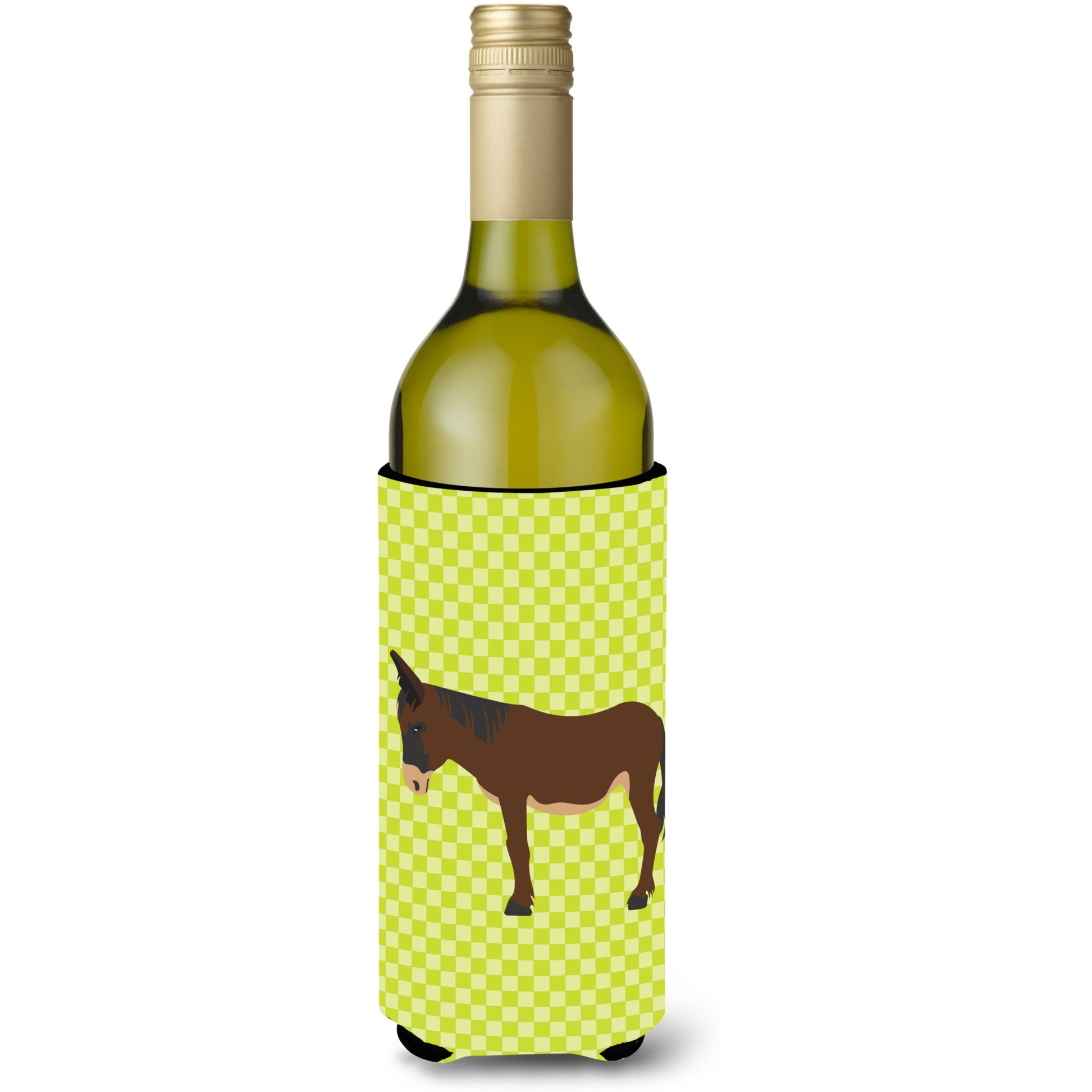 &quotCaroline's Treasures Zamorano-Leones Donkey Green Decorative Bottle Hugger, 750 ml, Multicolor"