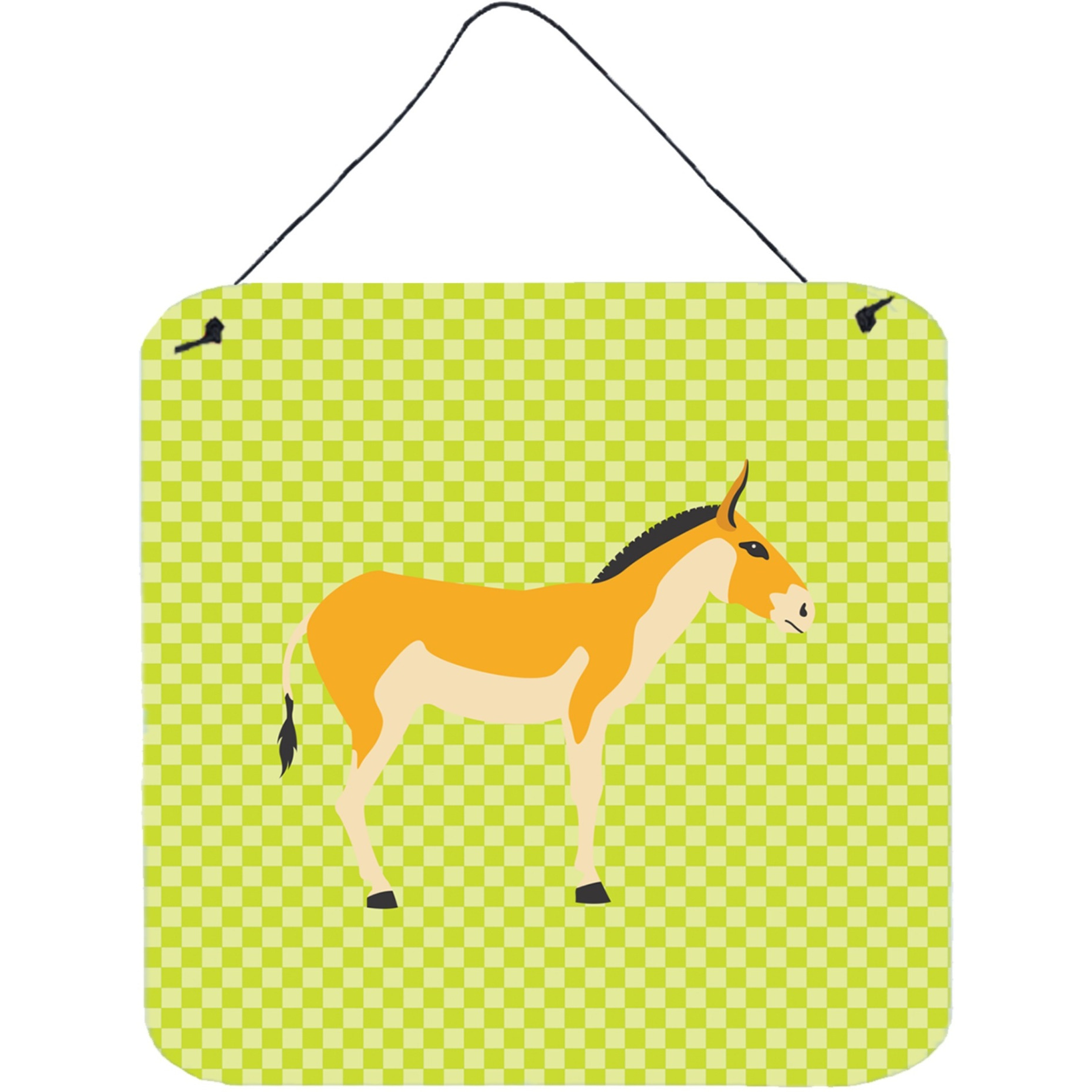 &quotCaroline's Treasures Green Turkmenian Kulan Donkey Metal Print, 6hx6w"