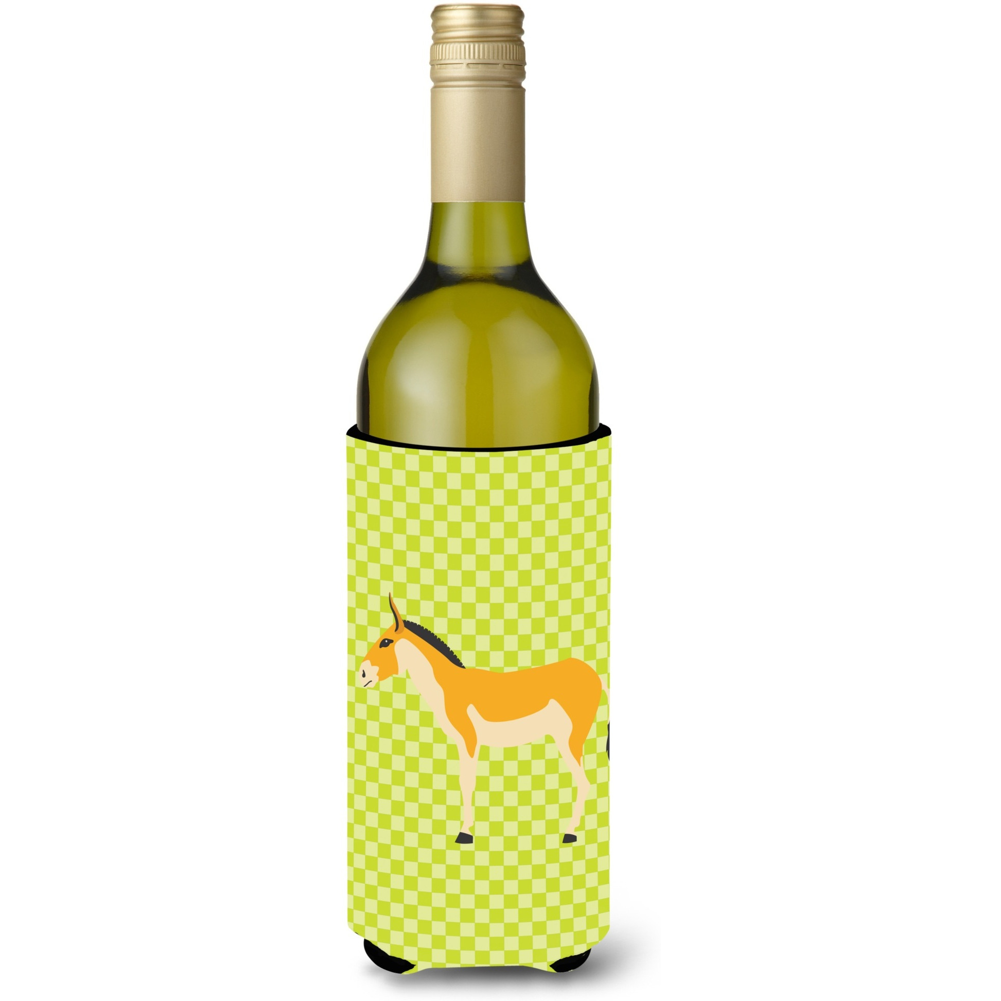 &quotCaroline's Treasures Turkmenian Kulan Donkey Green Decorative Bottle Hugger, 750 ml, Multicolor"