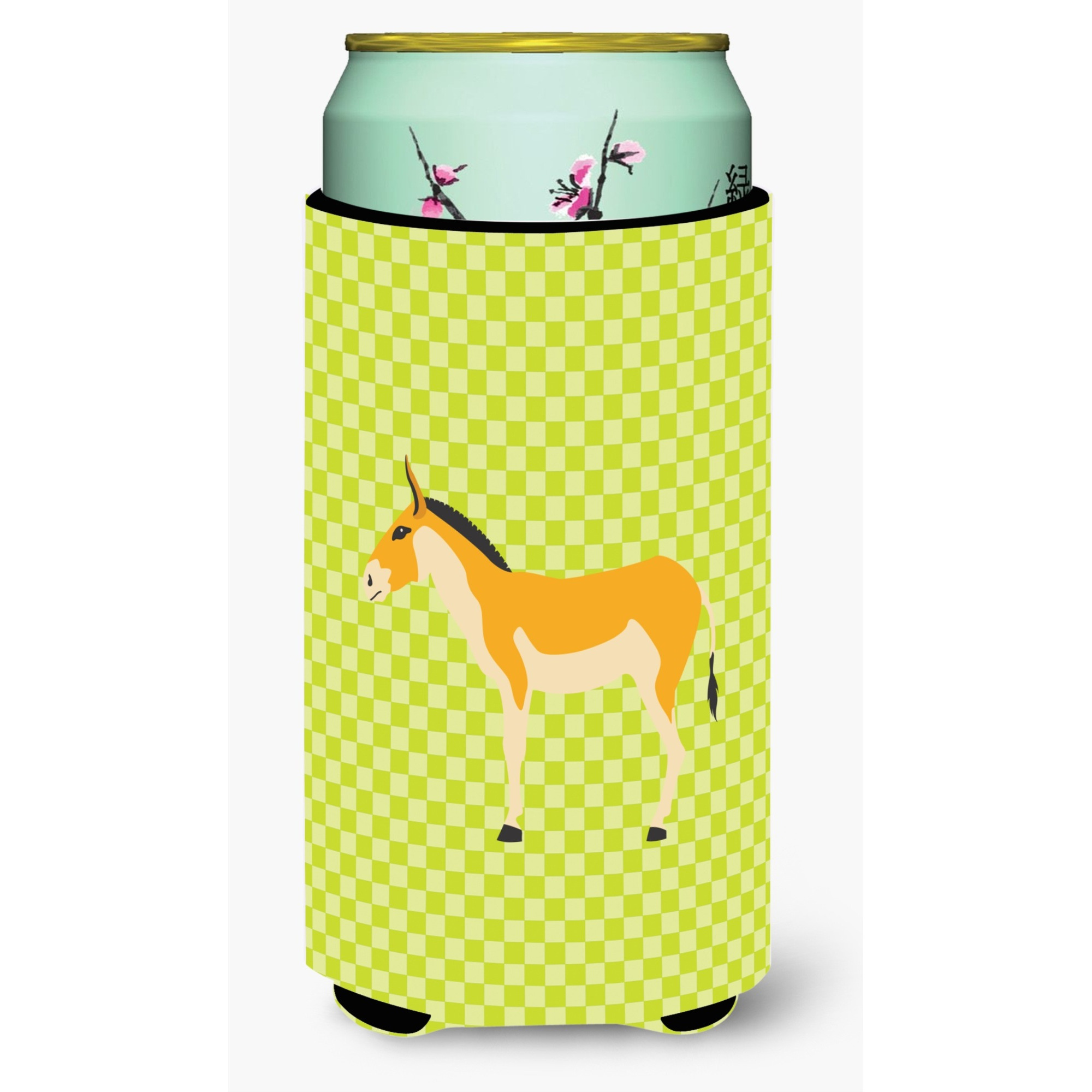 &quotCaroline's Treasures Turkmenian Kulan Donkey Green Decorative Can Hugger, Tall Boy, Multicolor"