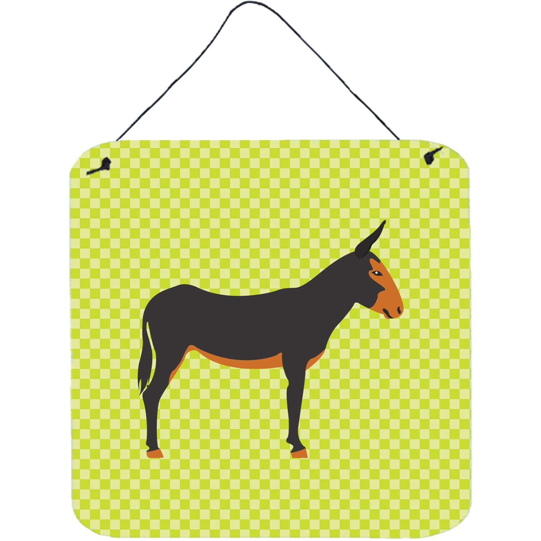 &quotCaroline's Treasures Green Catalan Donkey Metal Print, 6hx6w"
