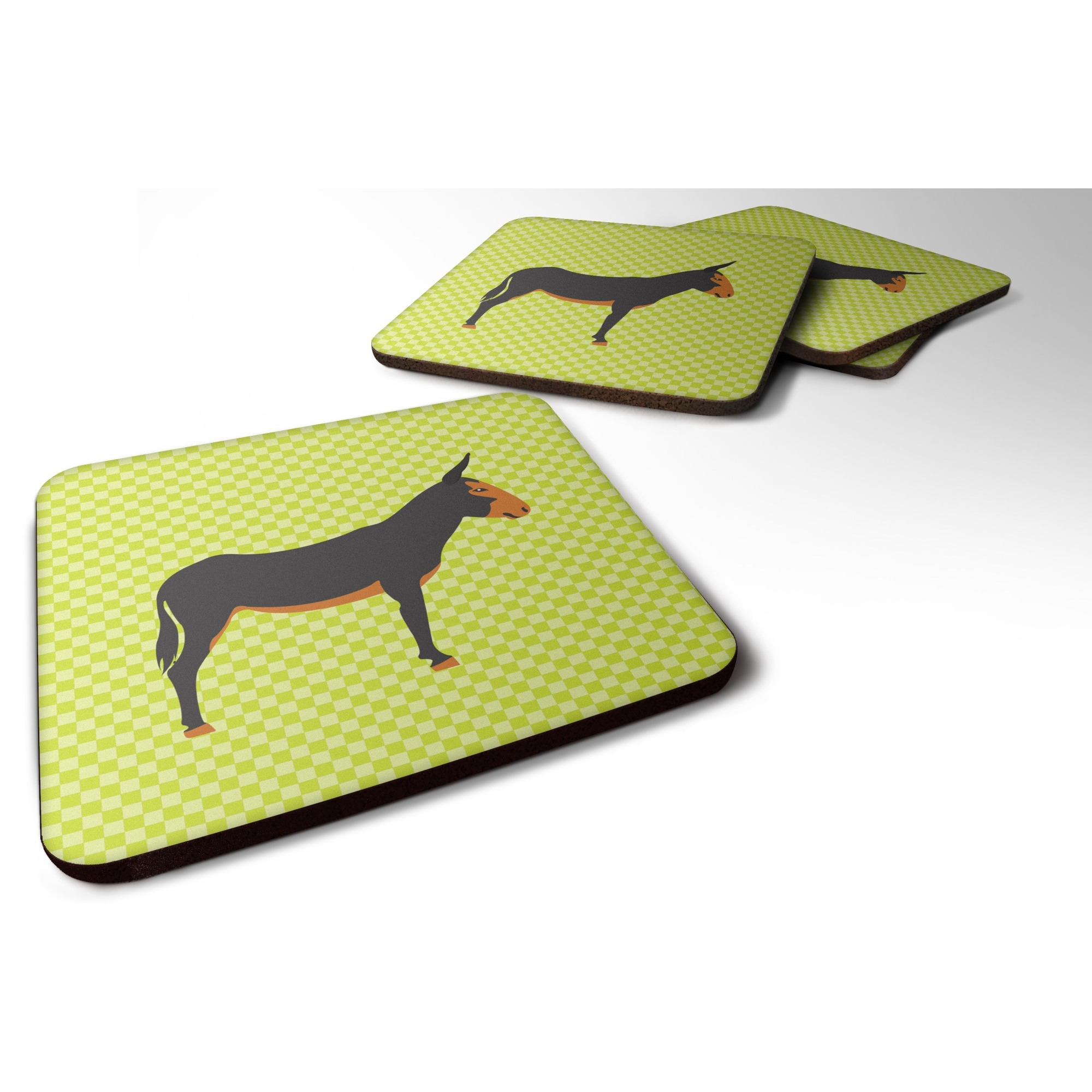&quotCaroline's Treasures Catalan Donkey Green Decorative coasters, 3.5, Multicolor"