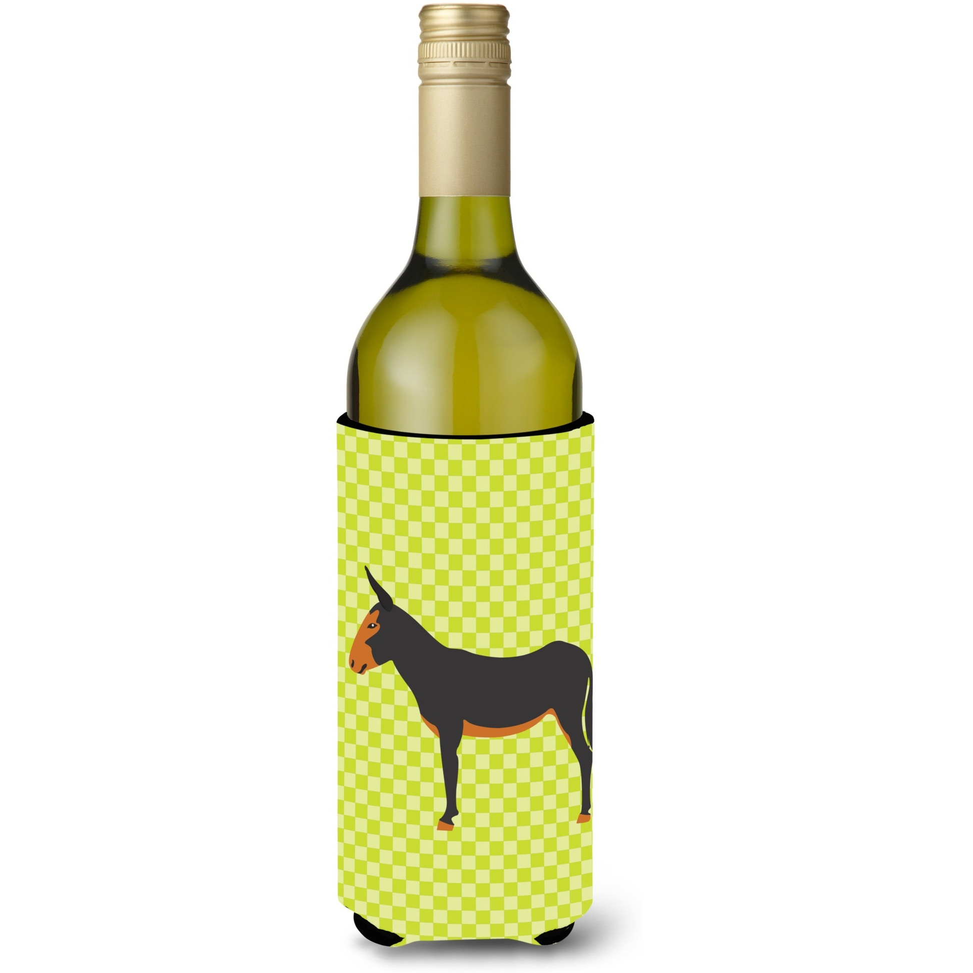 &quotCaroline's Treasures Catalan Donkey Green Decorative Bottle Hugger, 750 ml, Multicolor"