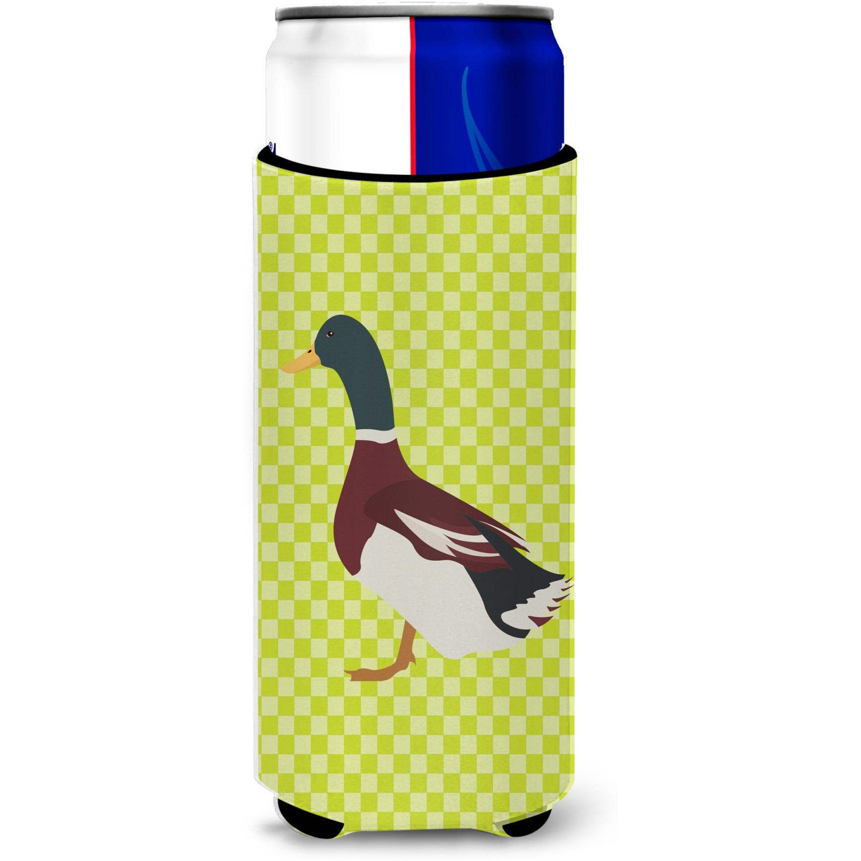 &quotCaroline's Treasures Rouen Duck Green Decorative Can Hugger, Slim, Multicolor"
