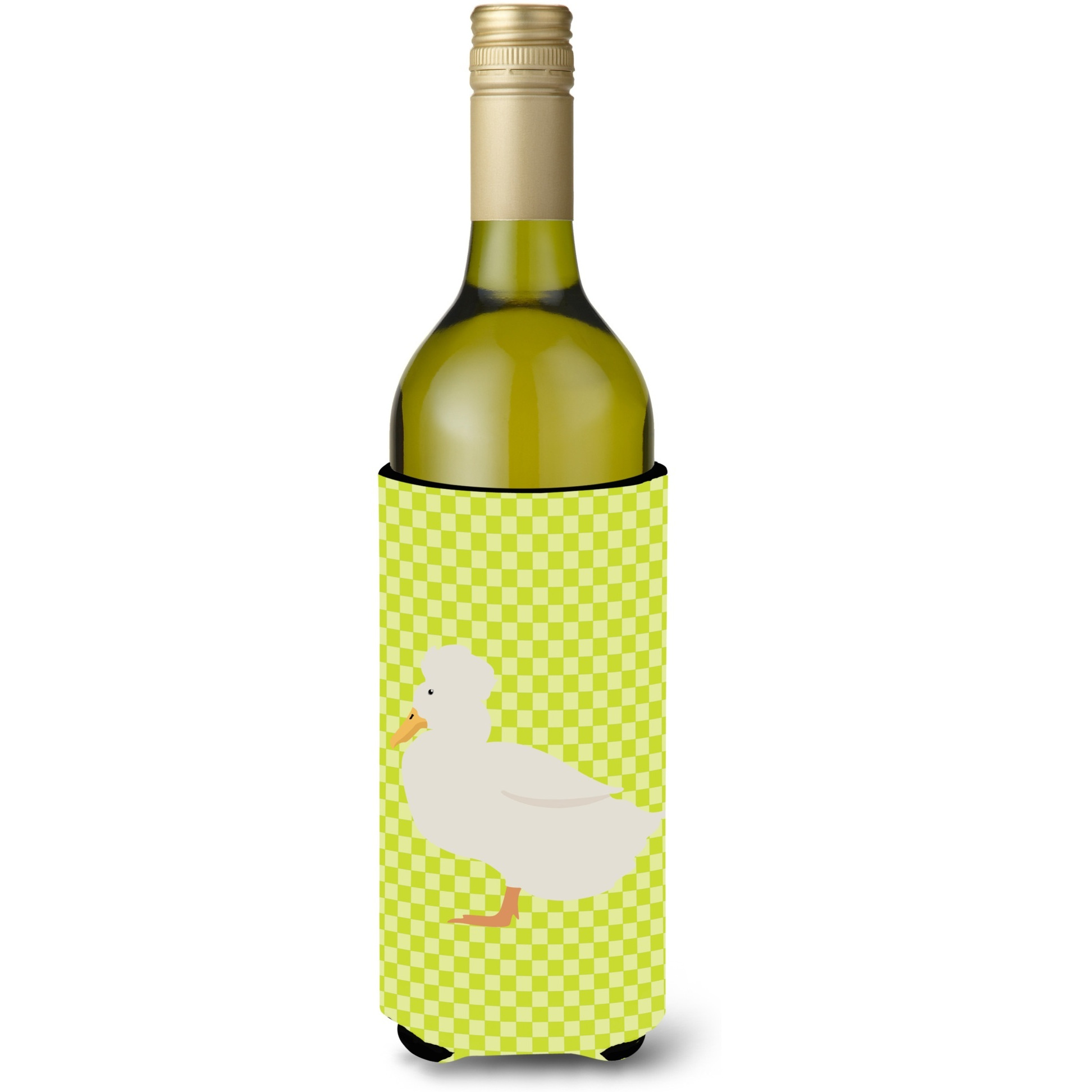 &quotCaroline's Treasures Crested Duck Green Decorative Bottle Hugger, 750 ml, Multicolor"