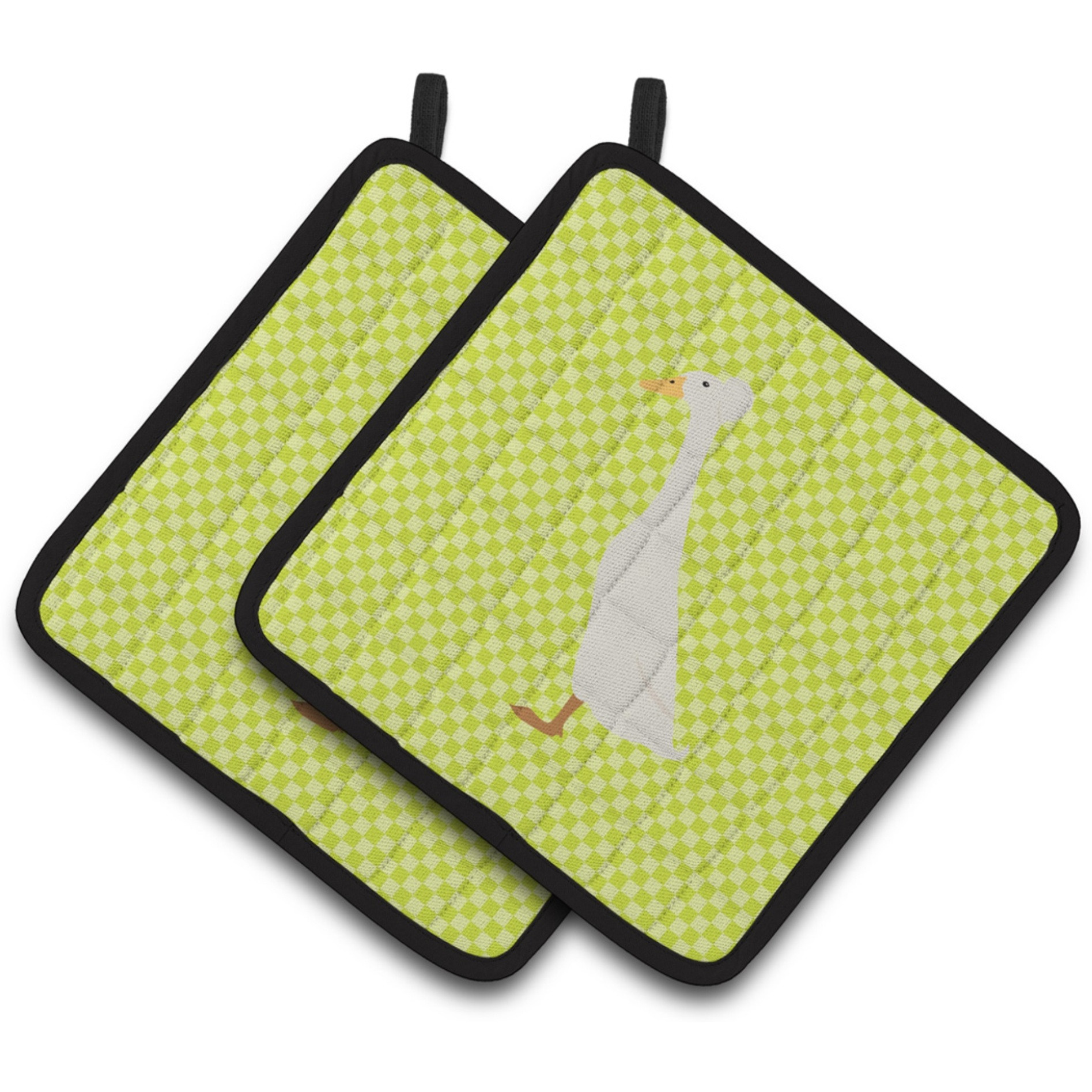 &quotCaroline's Treasures Bali Duck Green Decorated Pot Holder, 7.5"" x 7.5"""