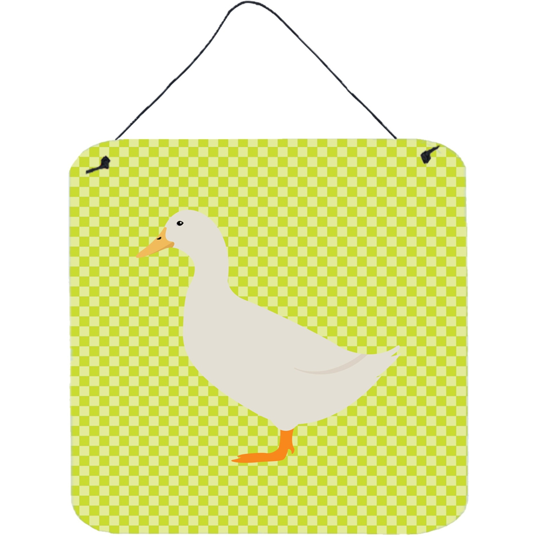 &quotCaroline's Treasures Green American Pekin Duck Metal Print, 6"" H x 6"" W"