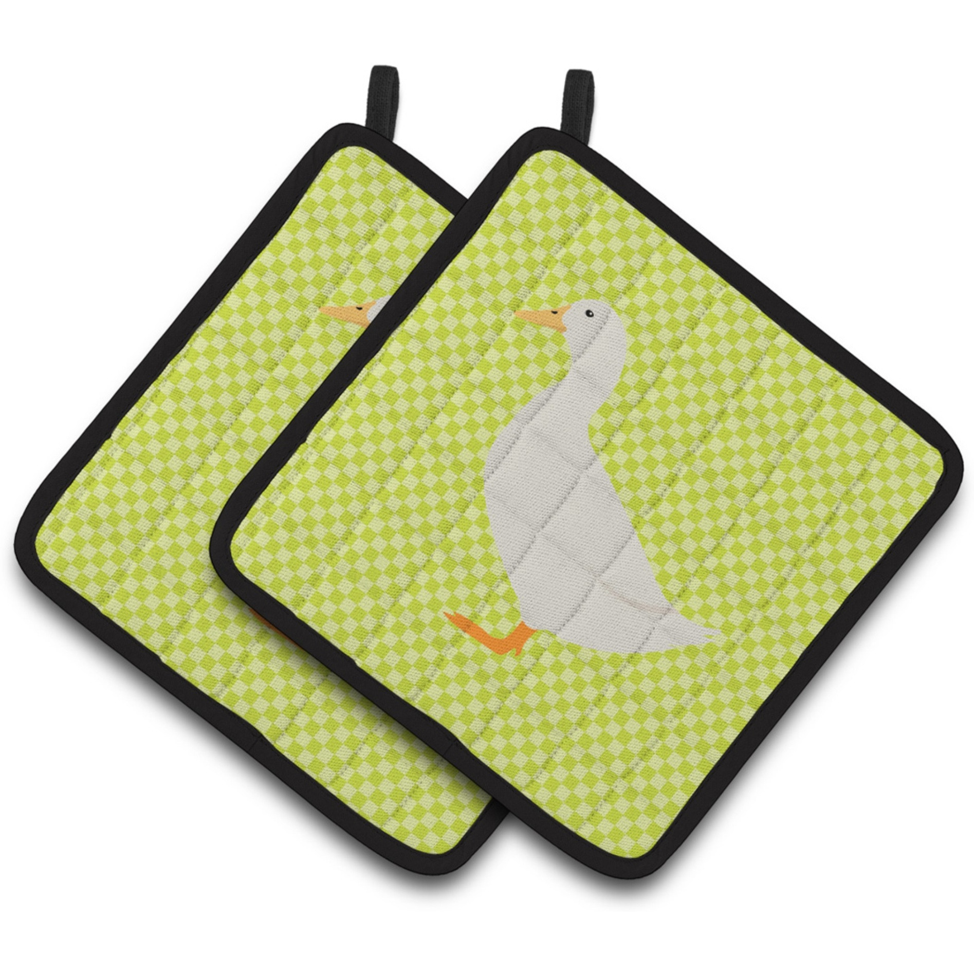 &quotCaroline's Treasures American Pekin Duck Green Decorated Pot Holder, 7.5"" x 7.5"""