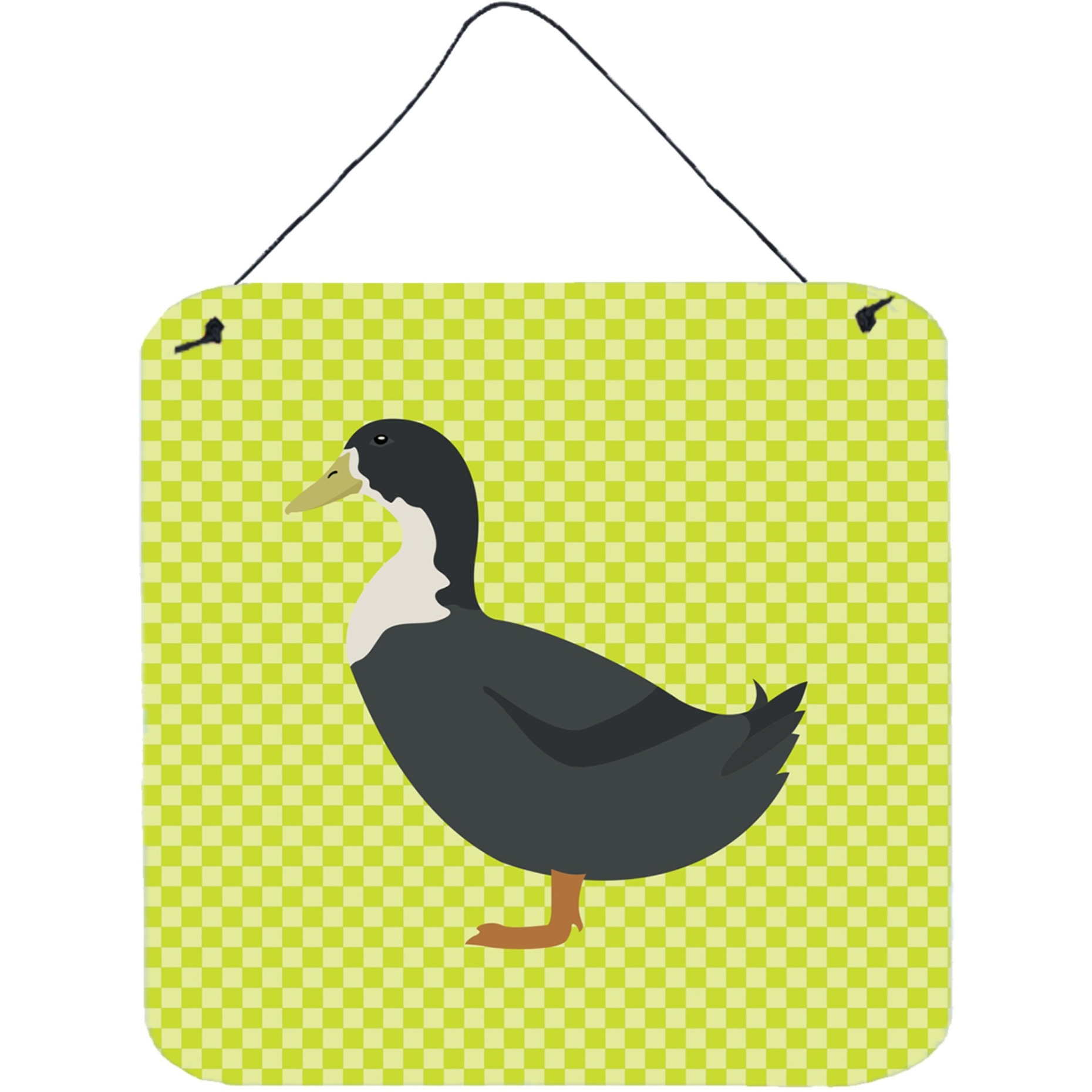 &quotCaroline's Treasures Green Blue Swedish Duck Metal Print, 6"" H x 6"" W"