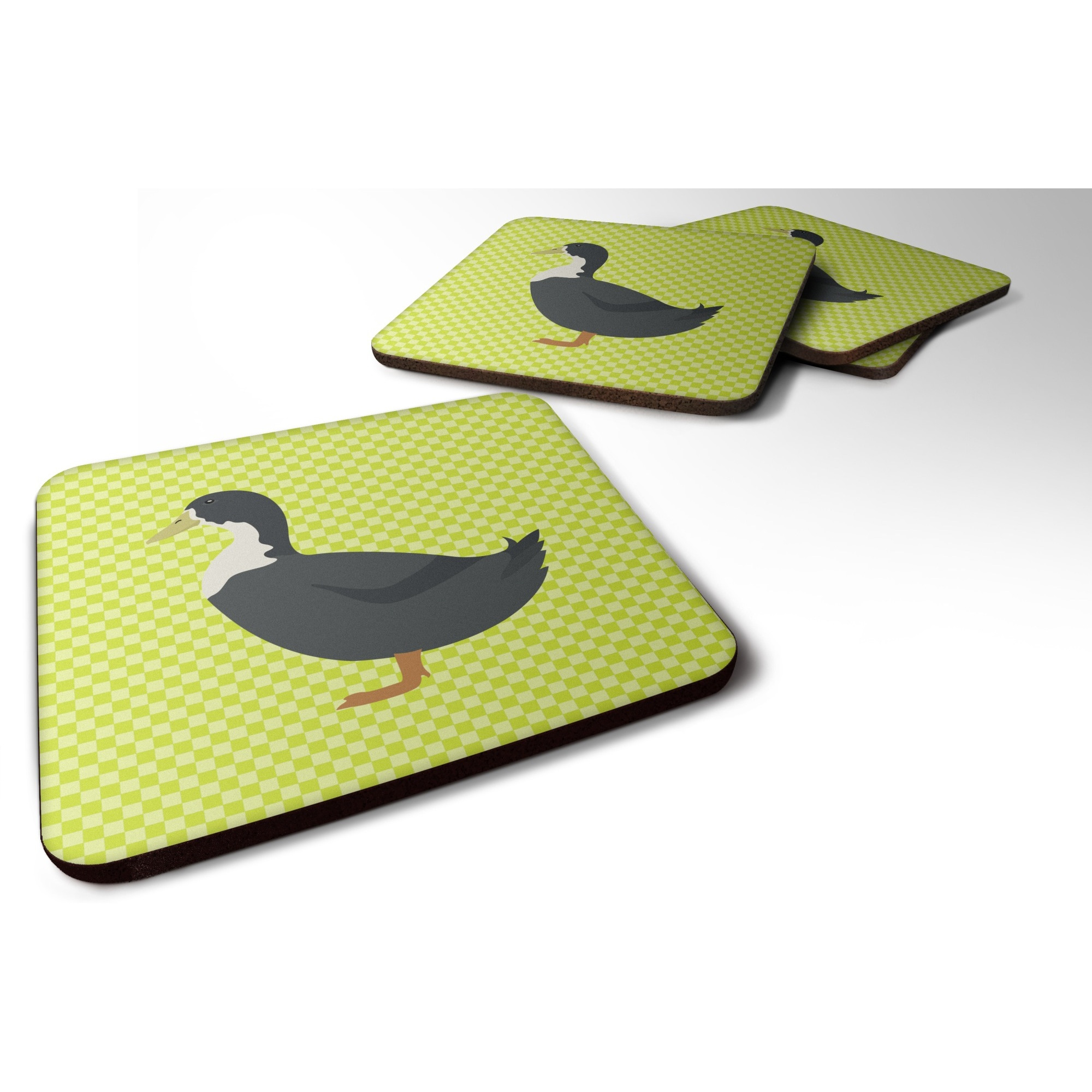 &quotCaroline's Treasures Blue Swedish Duck Green Decorative coasters, 3.5, Multicolor"