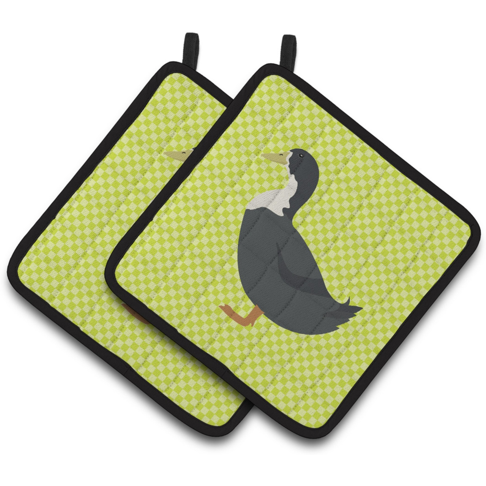 &quotCaroline's Treasures Blue Swedish Duck Green Decorated Pot Holder, 7.5"" x 7.5"""