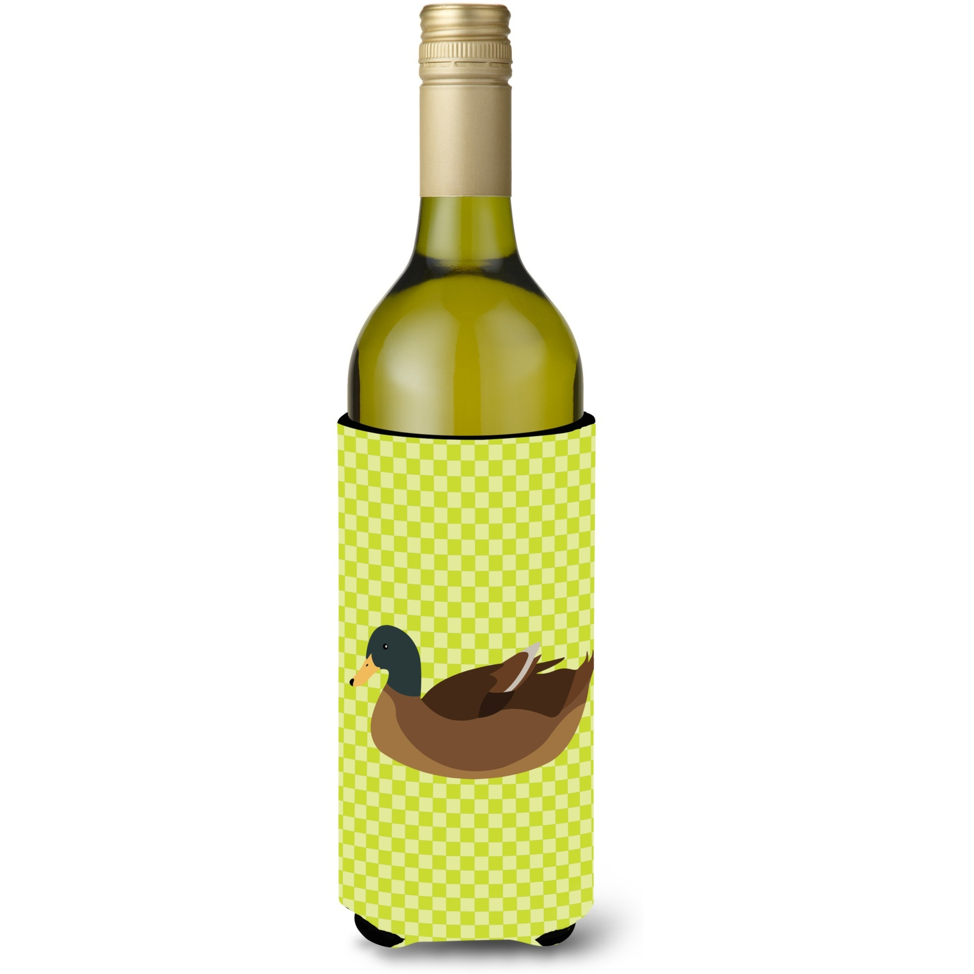 &quotCaroline's Treasures Khaki Campbell Duck Green Decorative Bottle Hugger, 750 ml, Multicolor"