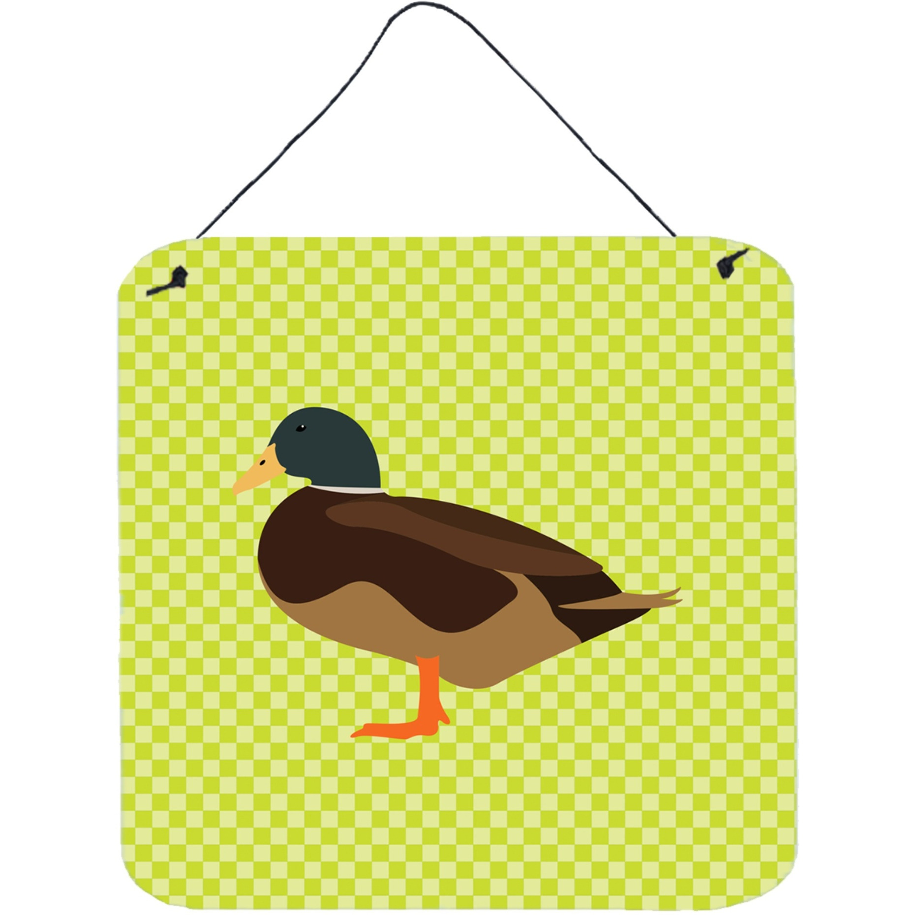 &quotCaroline's Treasures Green Silver Bantam Duck Metal Print, 6"" H x 6"" W"