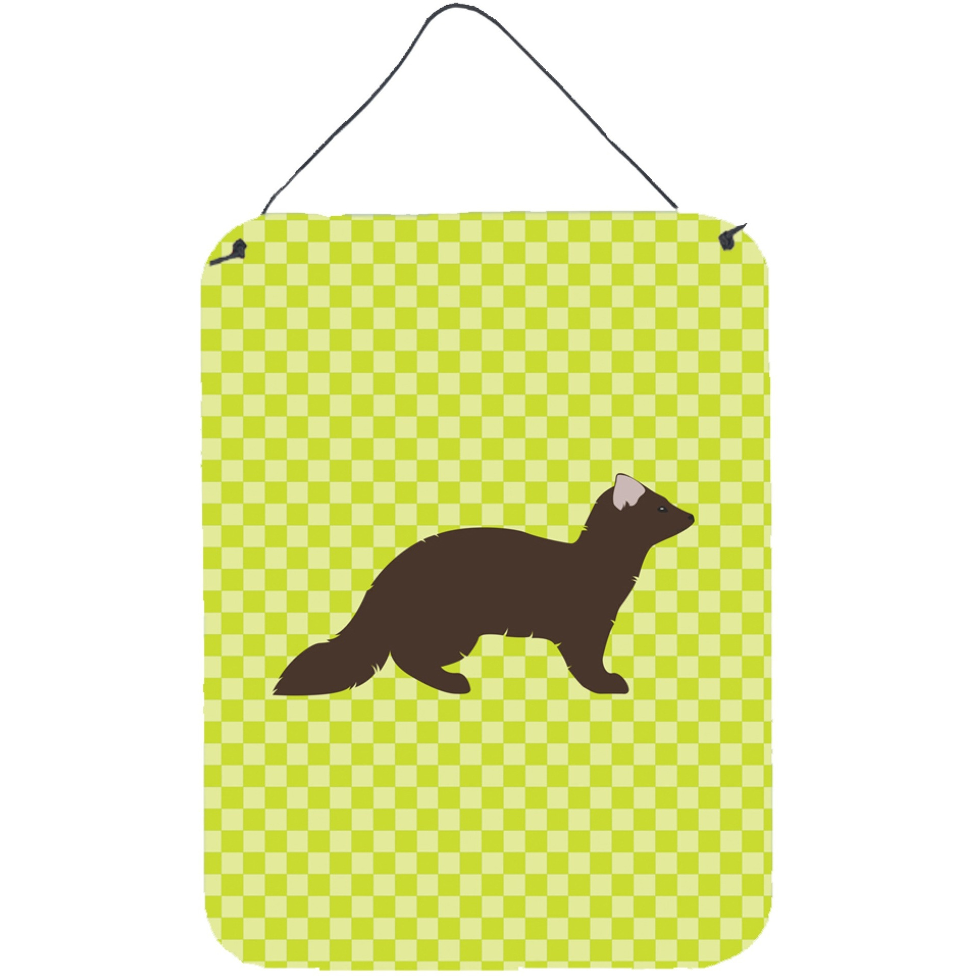 &quotCaroline's Treasures Sable Marten Green Metal Print, 16hx12w, Multicolor"