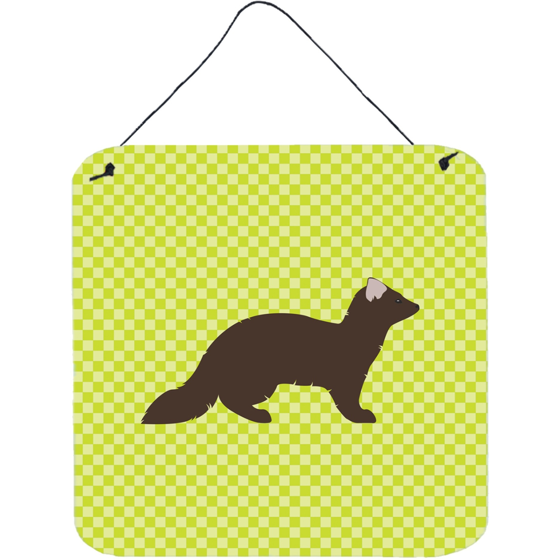 &quotCaroline's Treasures Green Sable Marten Metal Print, 6"" H x 6"" W"