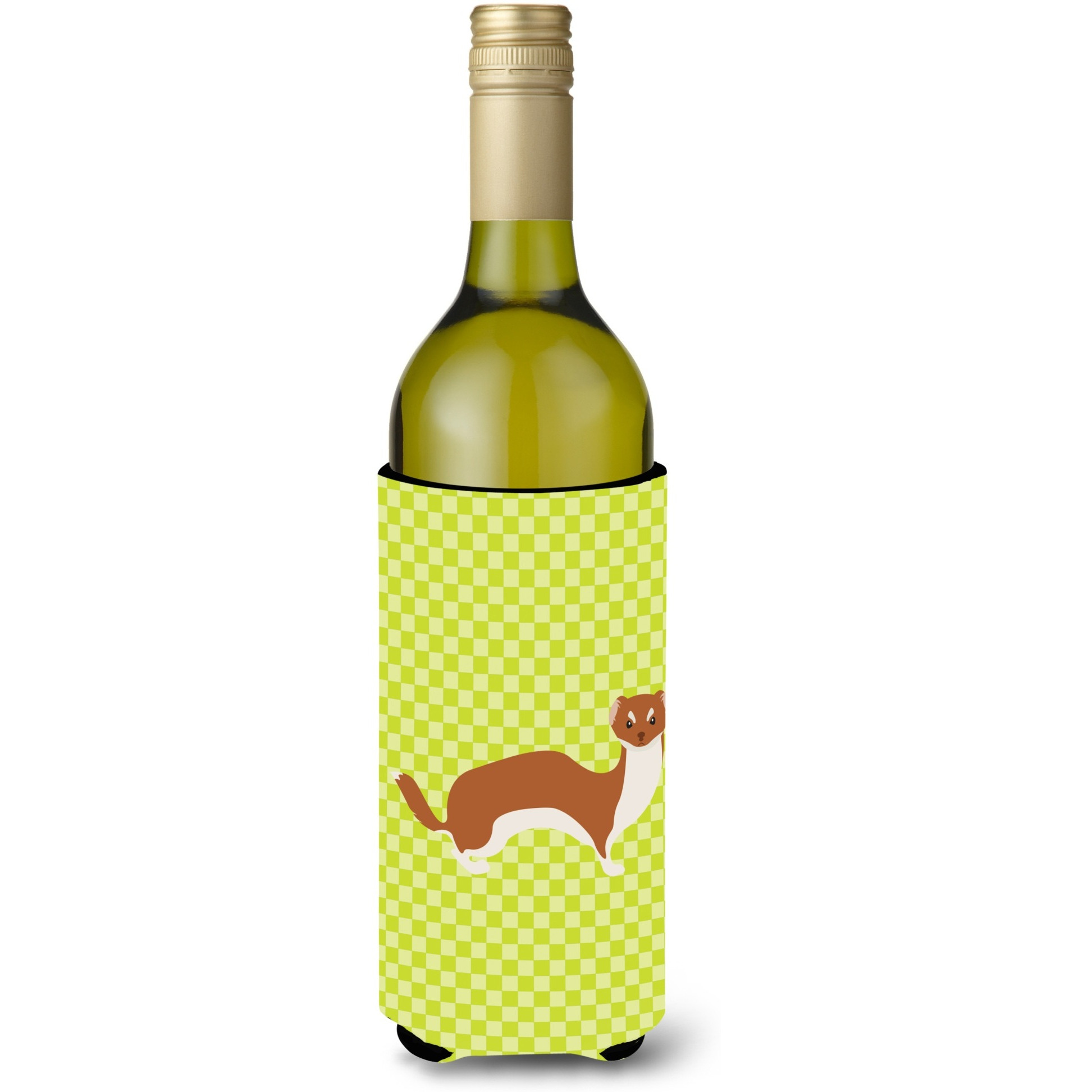 &quotCaroline's Treasures Weasel Green Decorative Bottle Hugger, 750 ml, Multicolor"