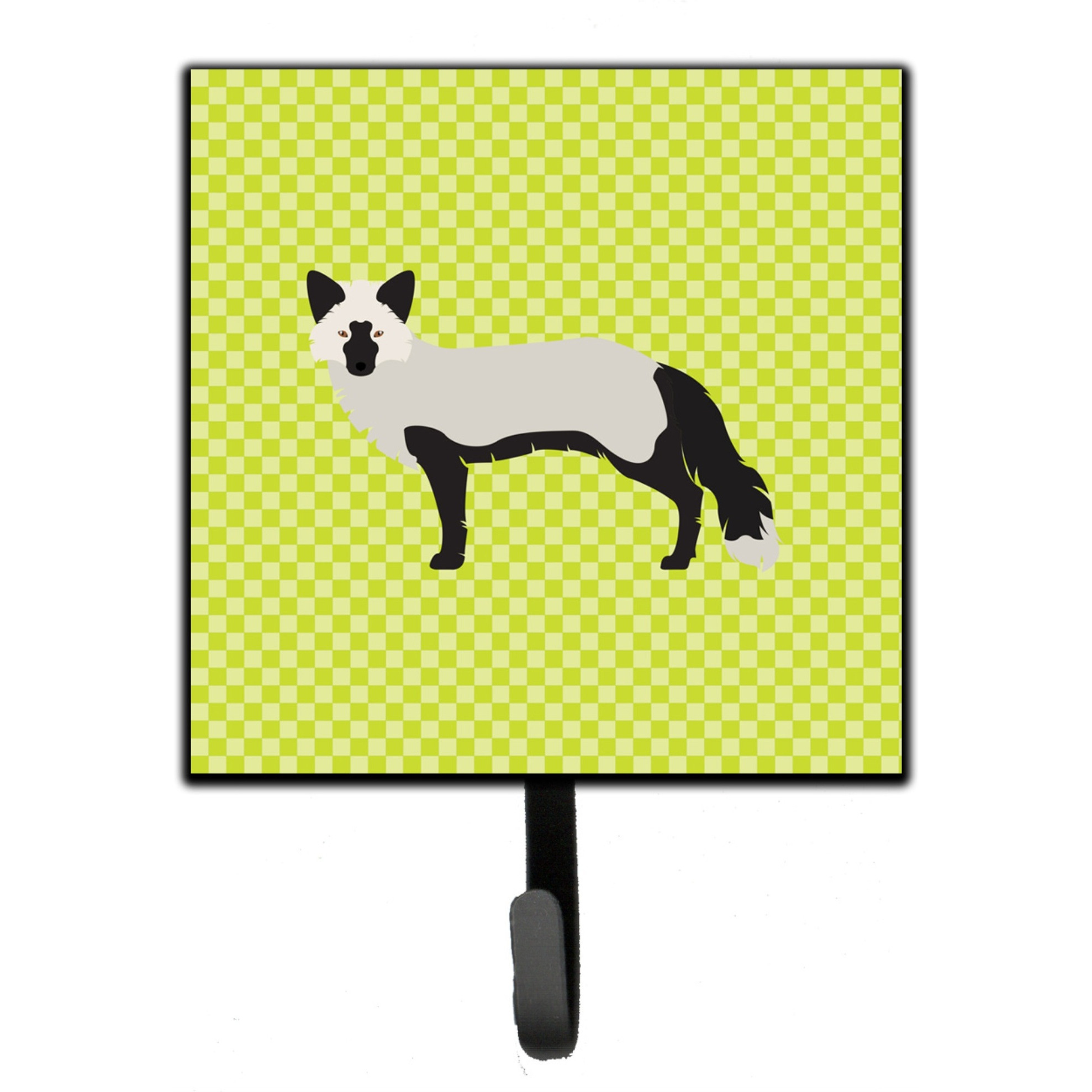 &quotCaroline's Treasures Silver Fox Green Wall Hook, Small, Multicolor"