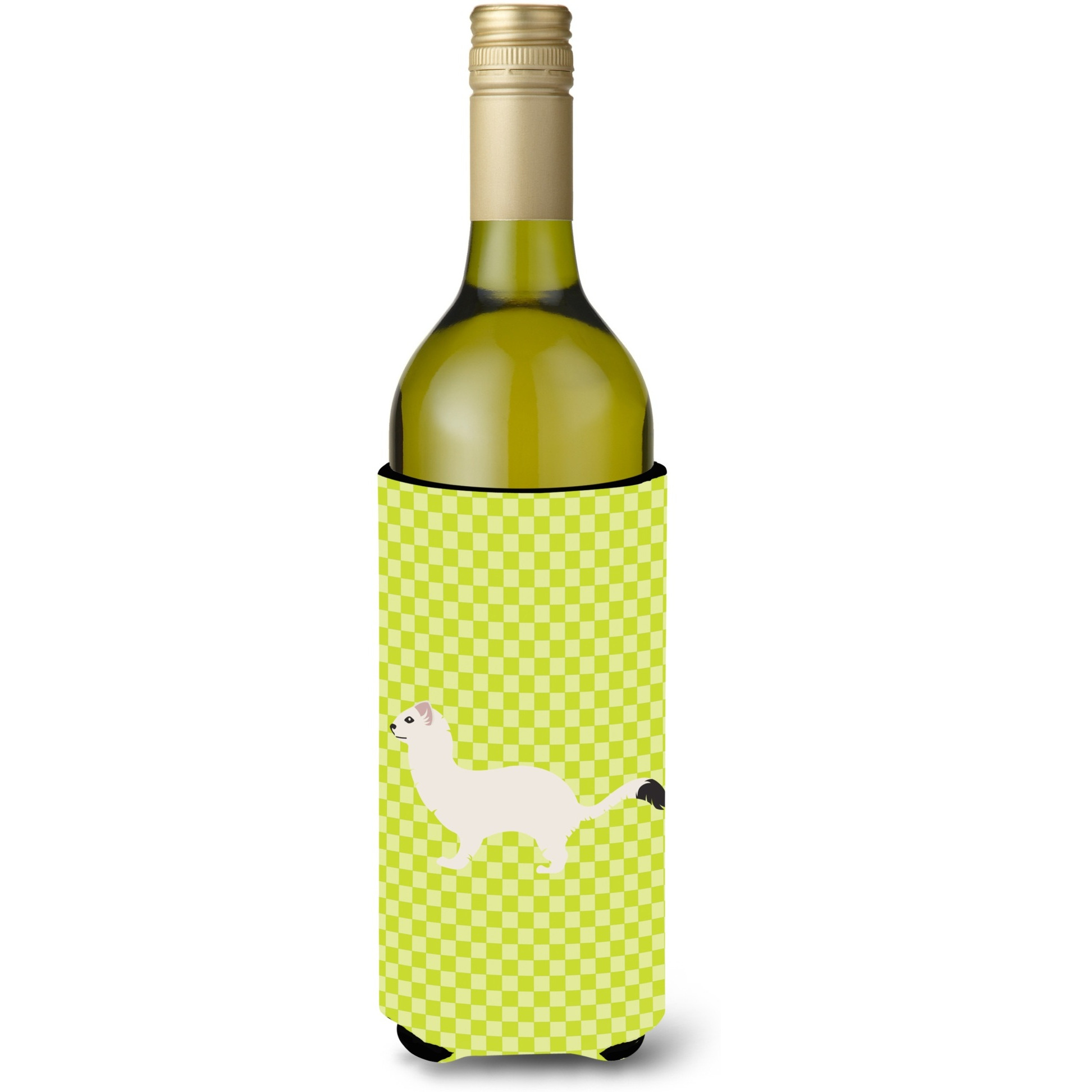 &quotCaroline's Treasures Stoat Short-tailed Weasel Green Decorative Bottle Hugger, 750 ml, Multicolor"
