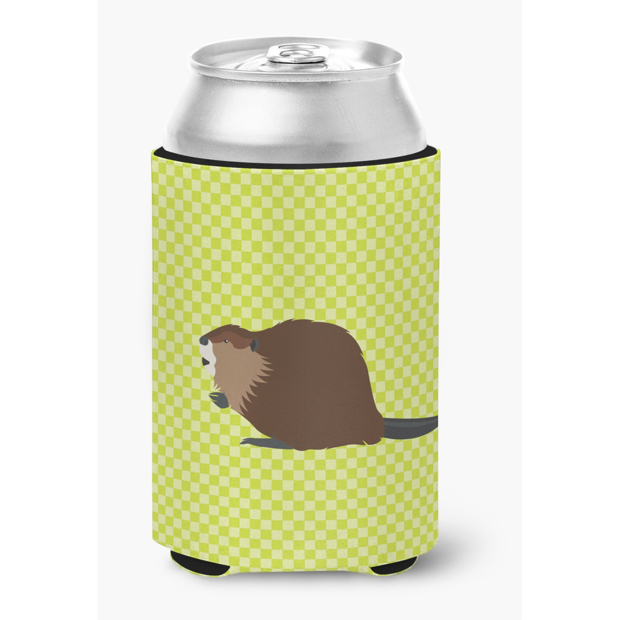 &quotCaroline's Treasures Eurasian Beaver Green Decorative Can Hugger, Multicolor"