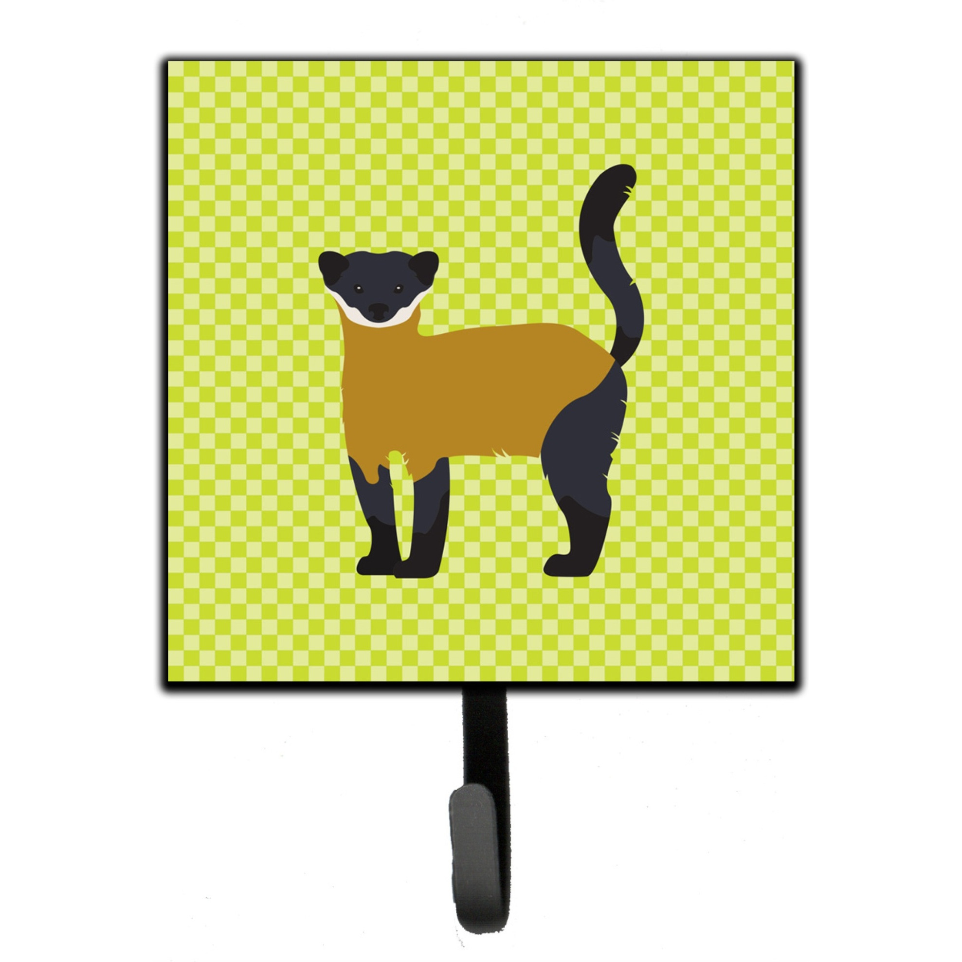 &quotCaroline's Treasures Yellow-Throated Marten Green Wall Hook, Small, Multicolor"