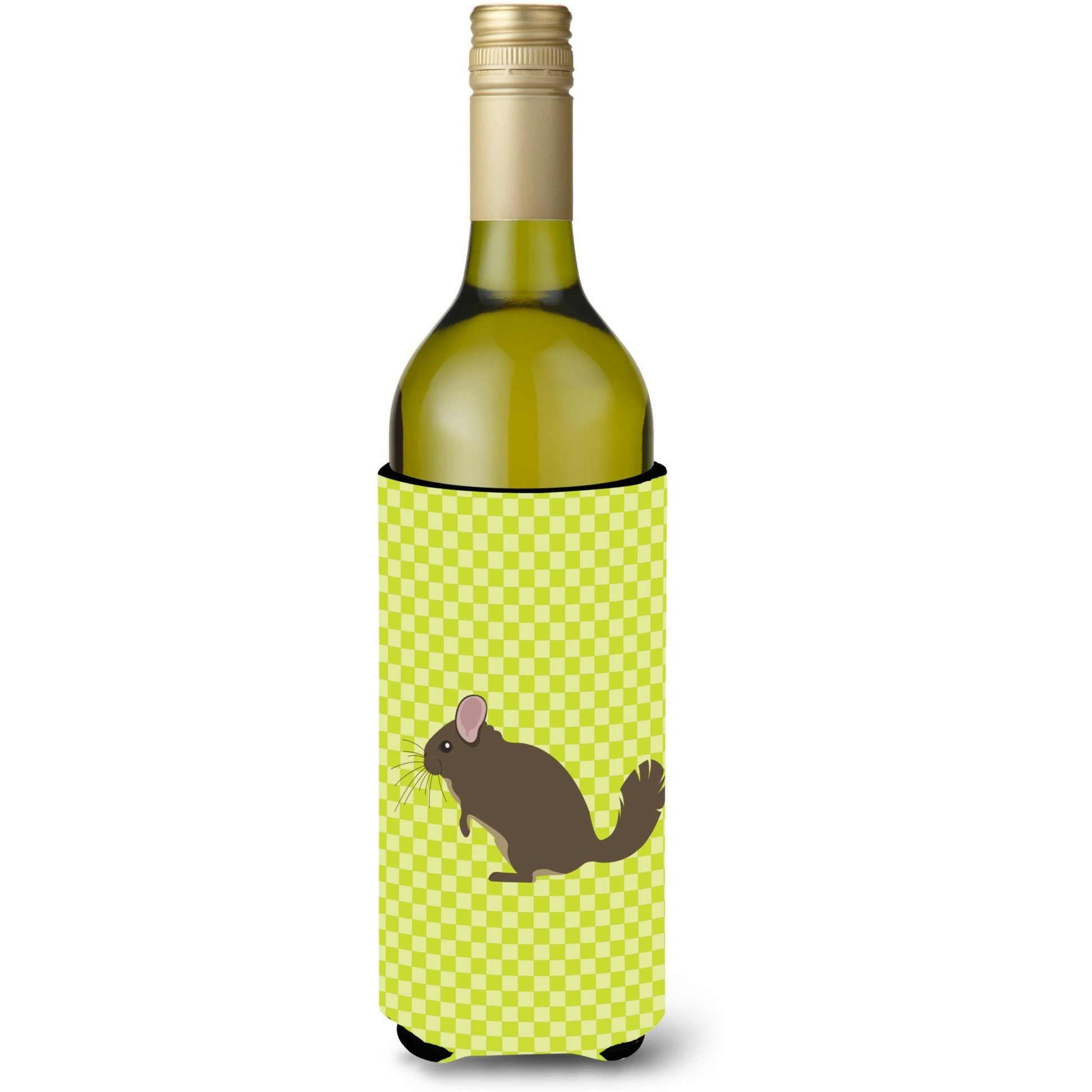 &quotCaroline's Treasures Chinchilla Green Decorative Bottle Hugger, 750 ml, Multicolor"