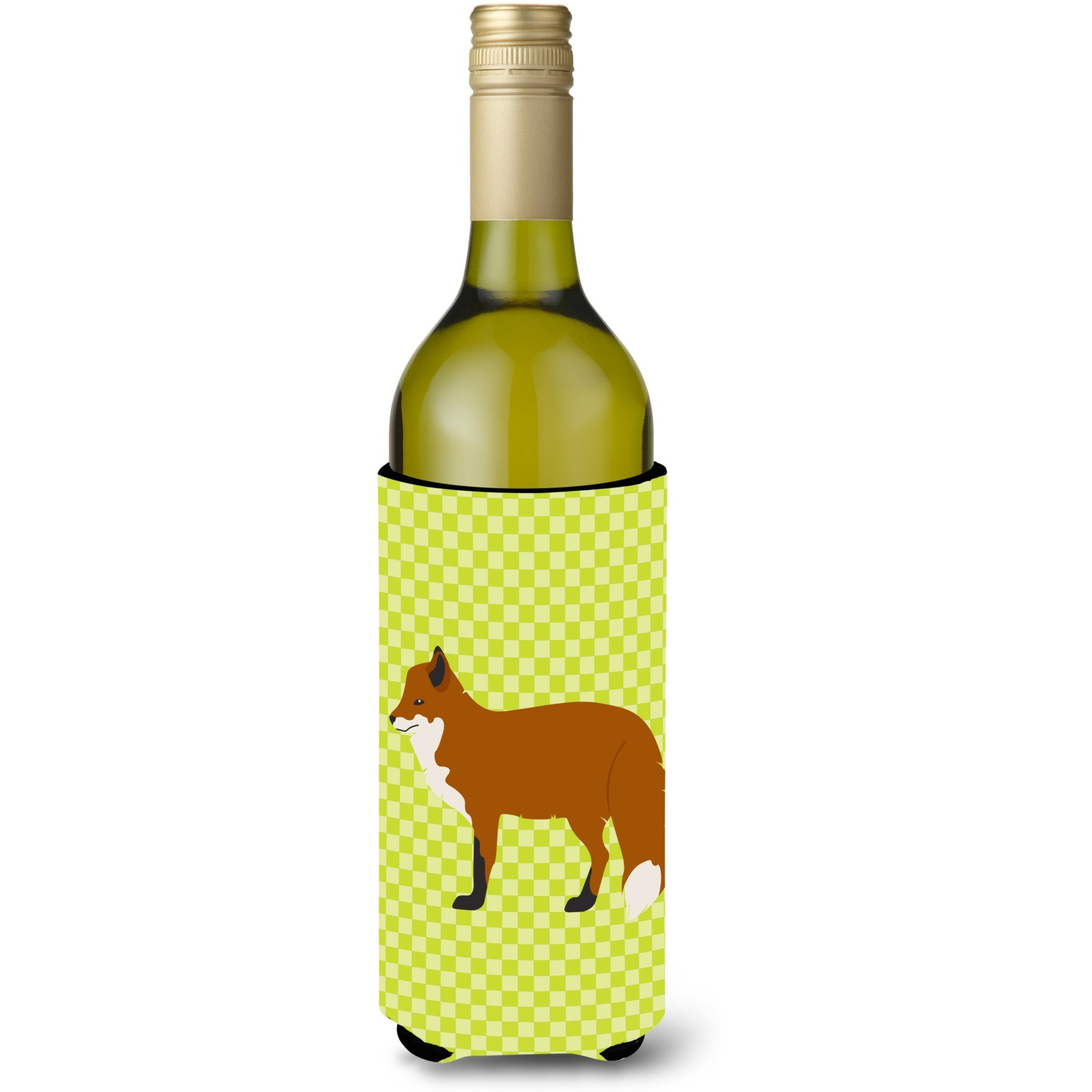 &quotCaroline's Treasures Red Fox Green Decorative Bottle Hugger, 750 ml, Multicolor"