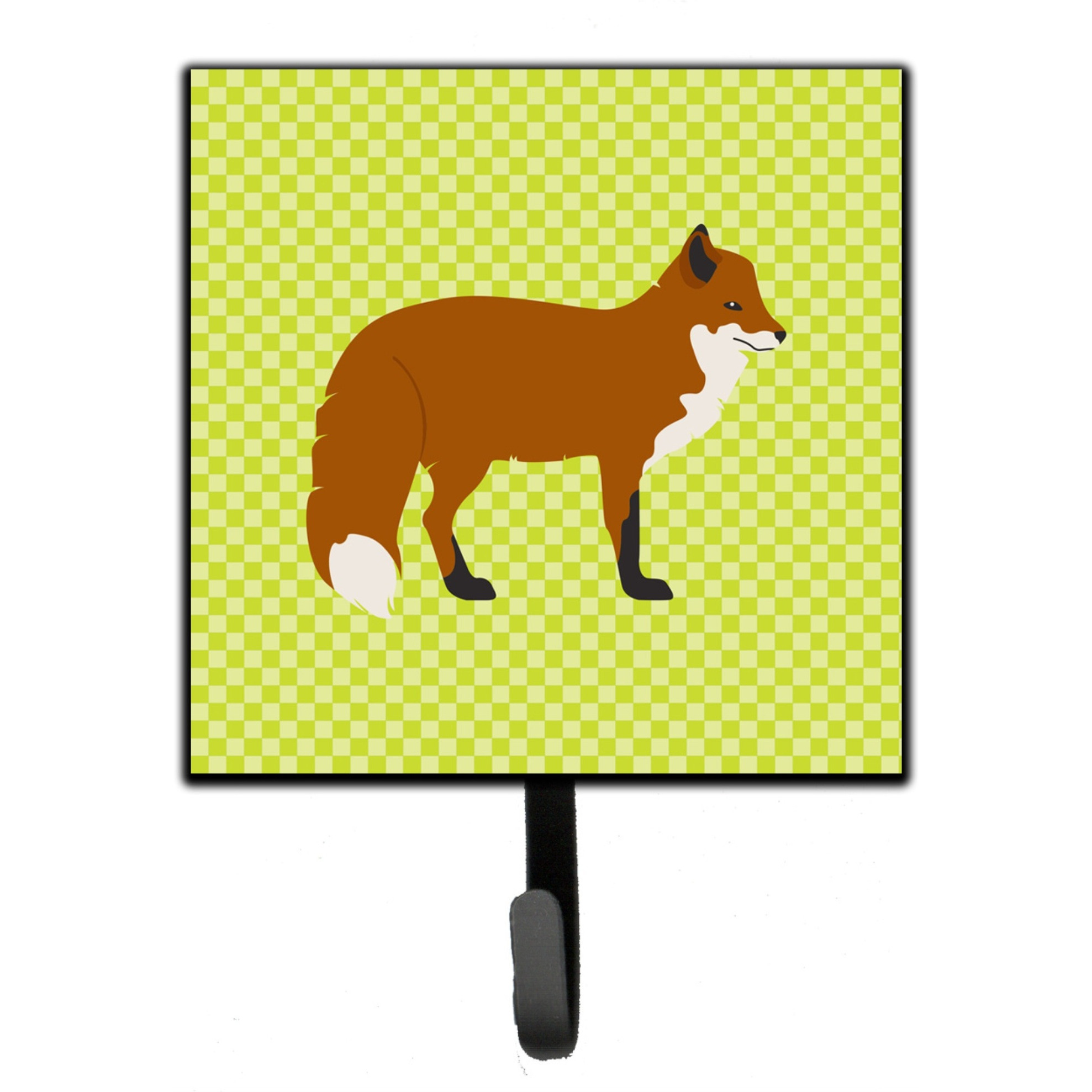 &quotCaroline's Treasures Red Fox Green Wall Hook, Small, Multicolor"