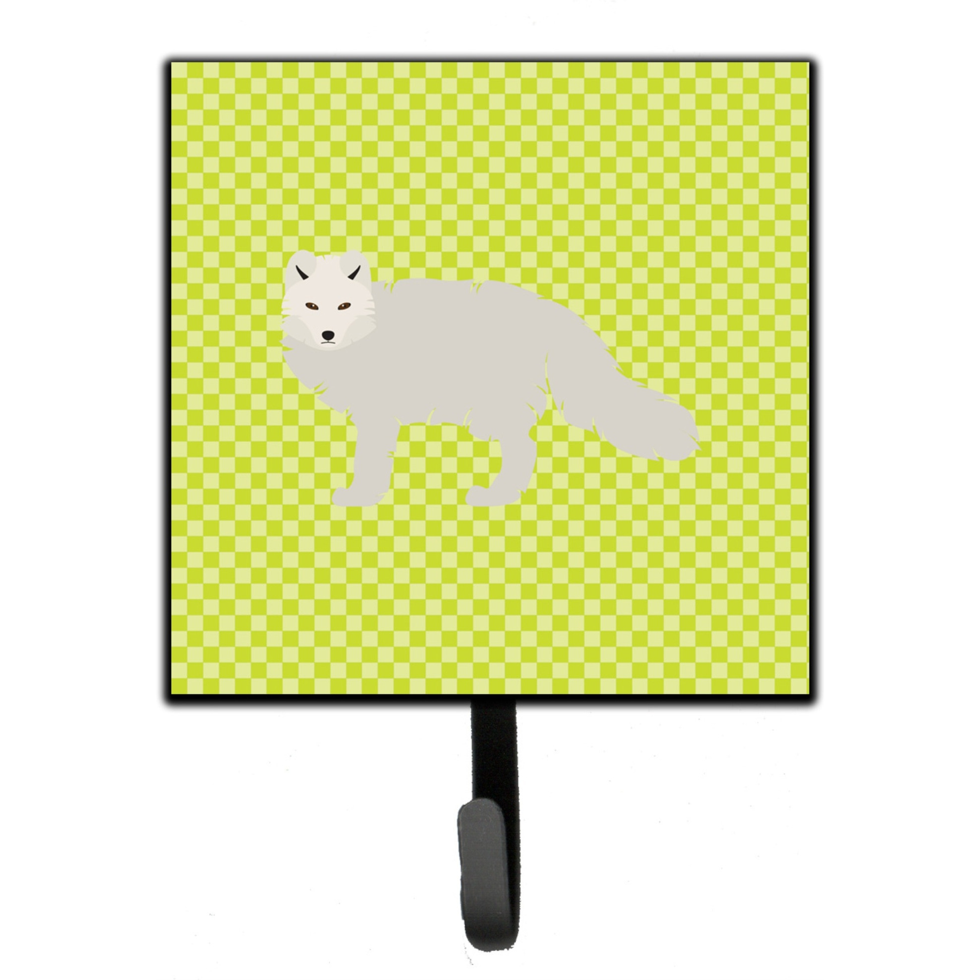 &quotCaroline's Treasures White Arctic Fox Green Wall Hook, Small, Multicolor"