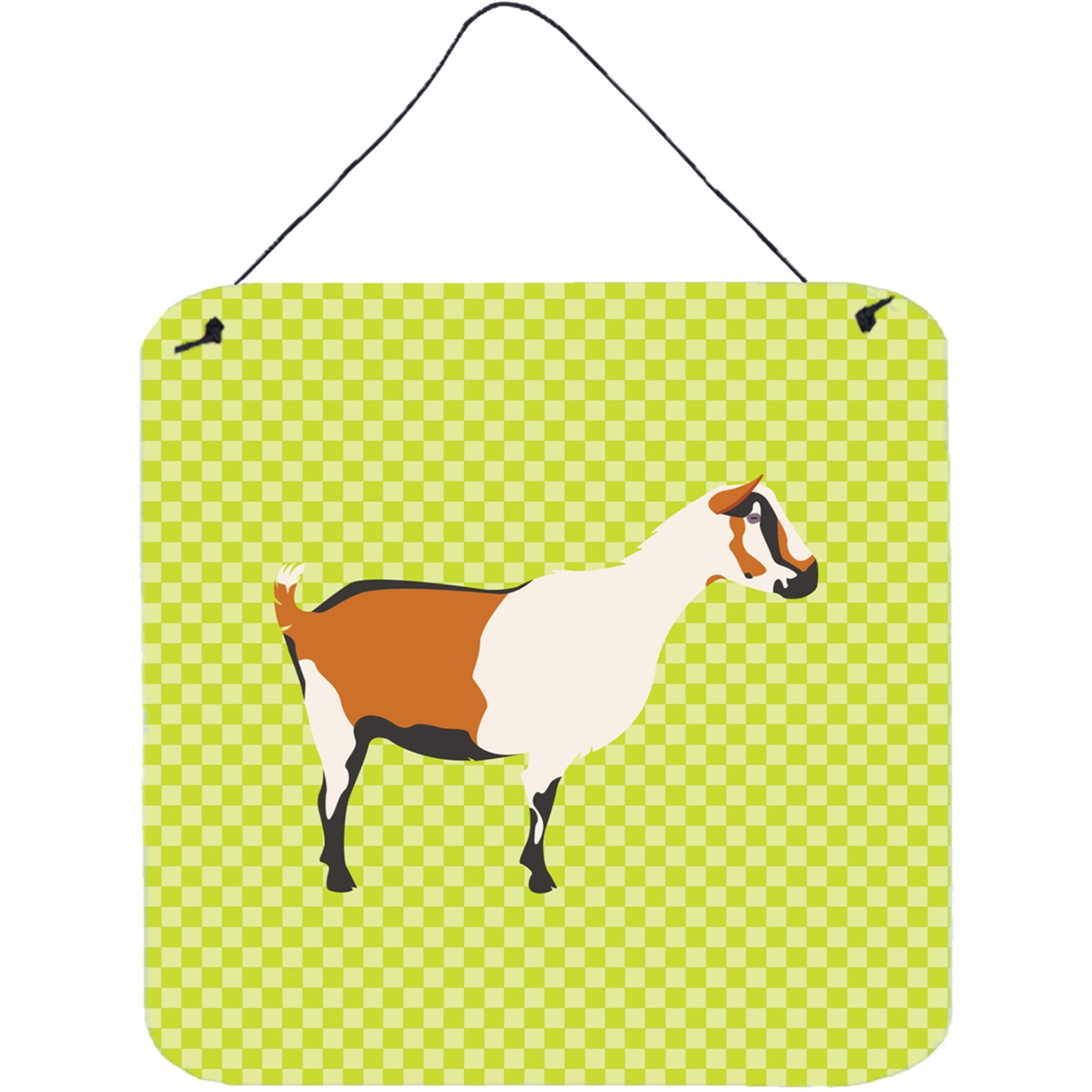 &quotCaroline's Treasures Green Alpine Goat Metal Print, 6hx6w"