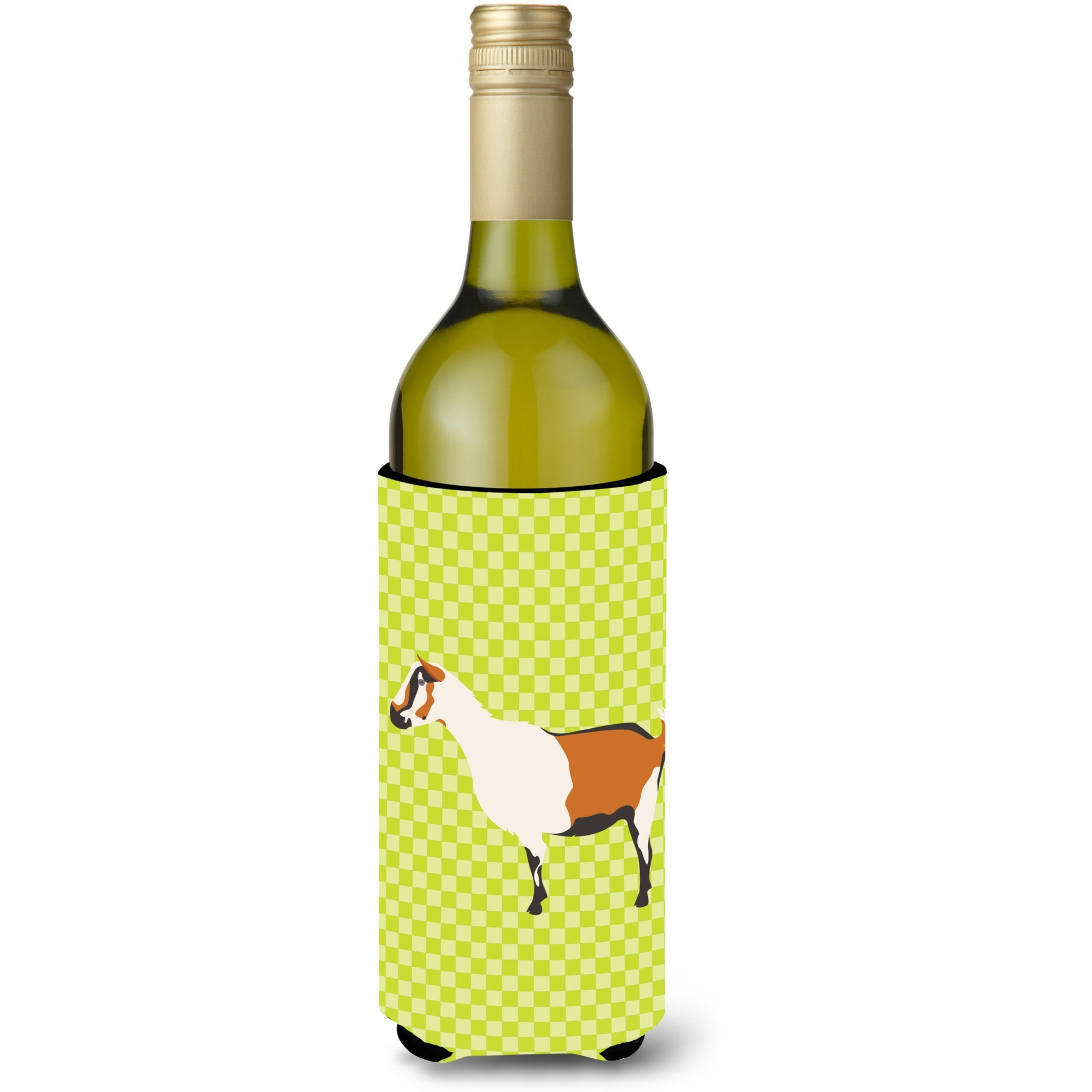 &quotCaroline's Treasures Alpine Goat Green Decorative Bottle Hugger, 750 ml, Multicolor"