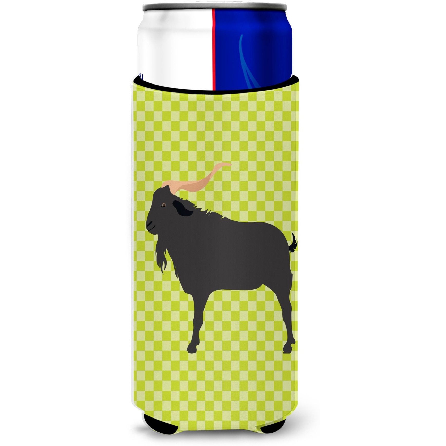 &quotCaroline's Treasures Verata Goat Green Decorative Can Hugger, Slim, Multicolor"