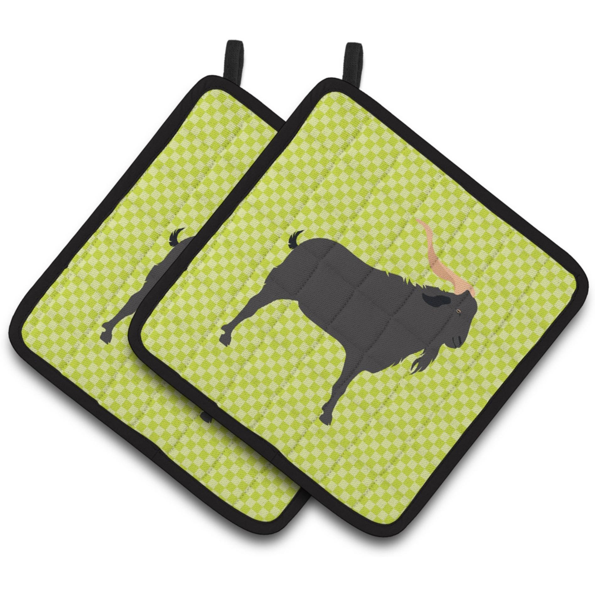&quotCaroline's Treasures Verata Goat Green Decorated Pot Holder, 7.5"" x 7.5"""
